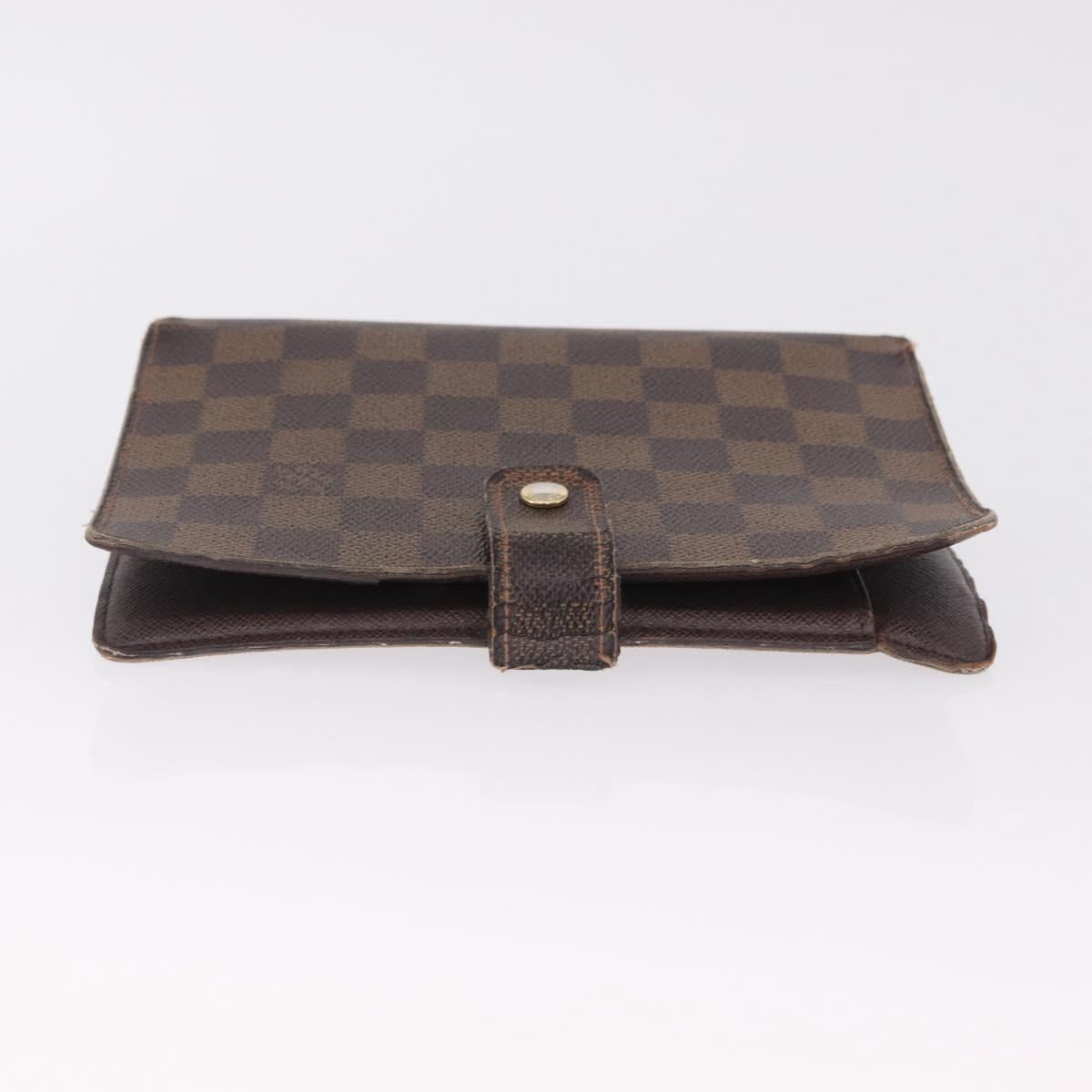 LOUIS VUITTON Damier Ebene Day Planner Cover Leather 2 Set LV Auth bs38083