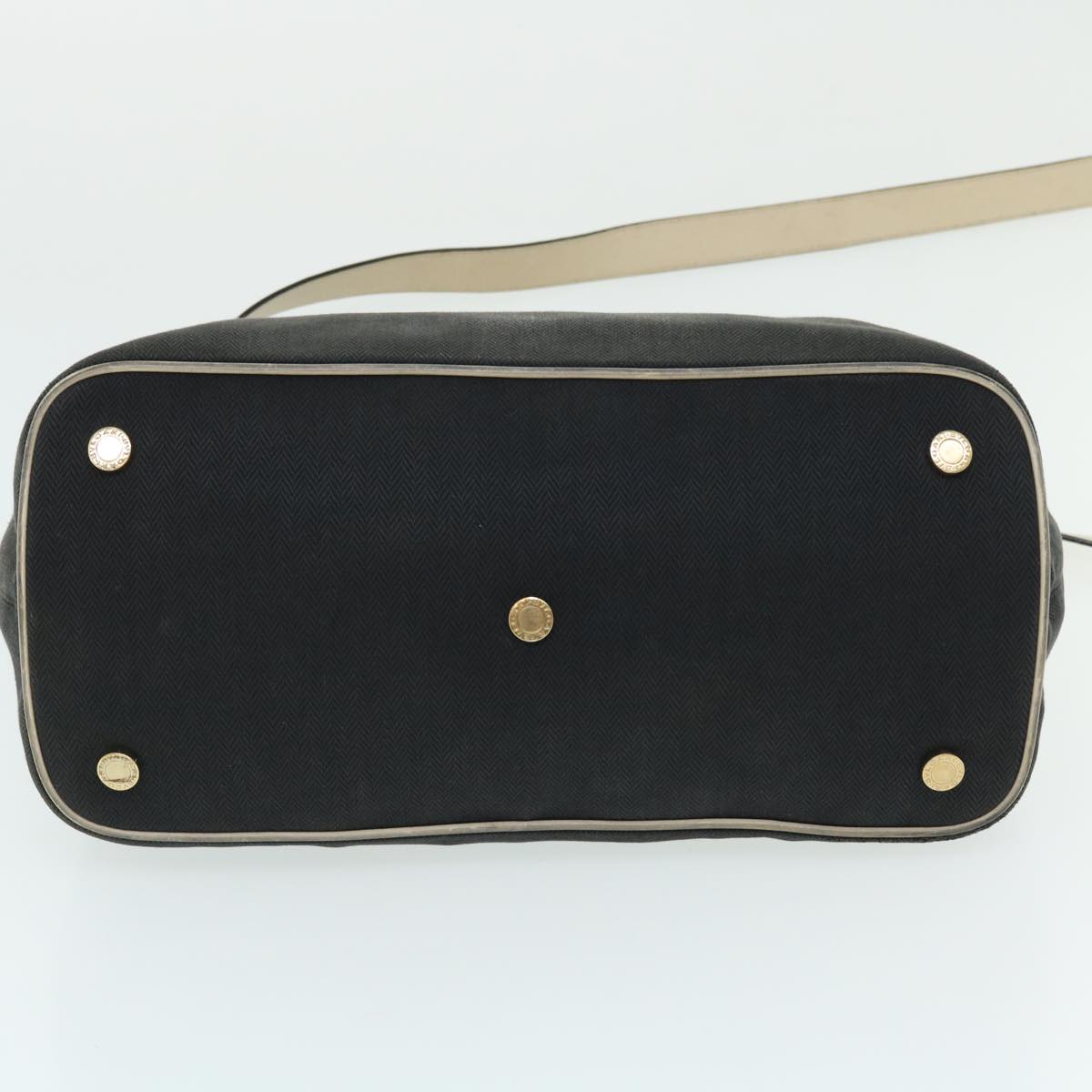 BVLGARI Isabella Rossellini Shoulder Bag Canvas 2way Black Auth bs7634