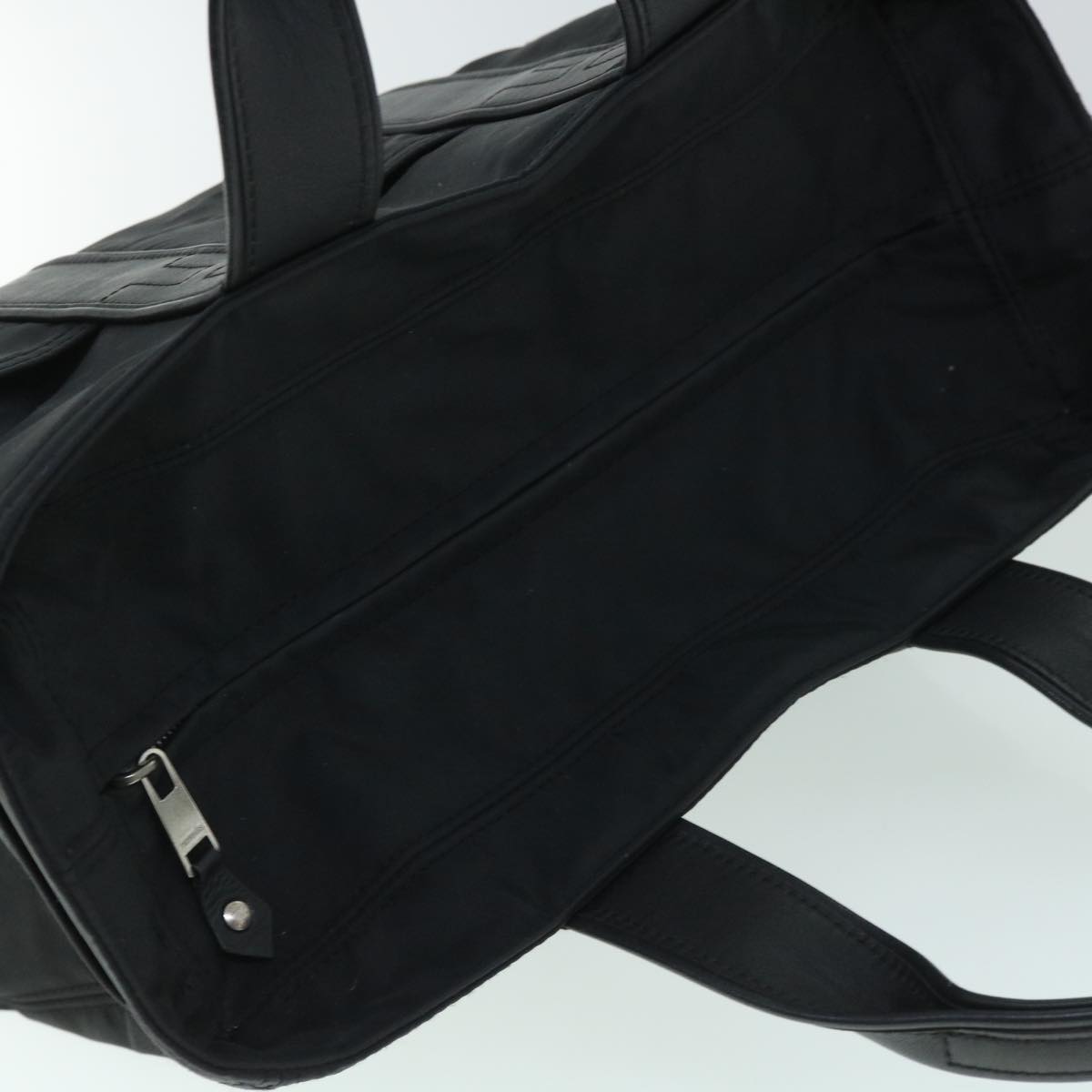 HERMES Acape Luco PM Hand Bag Nylon Black Auth bs8396