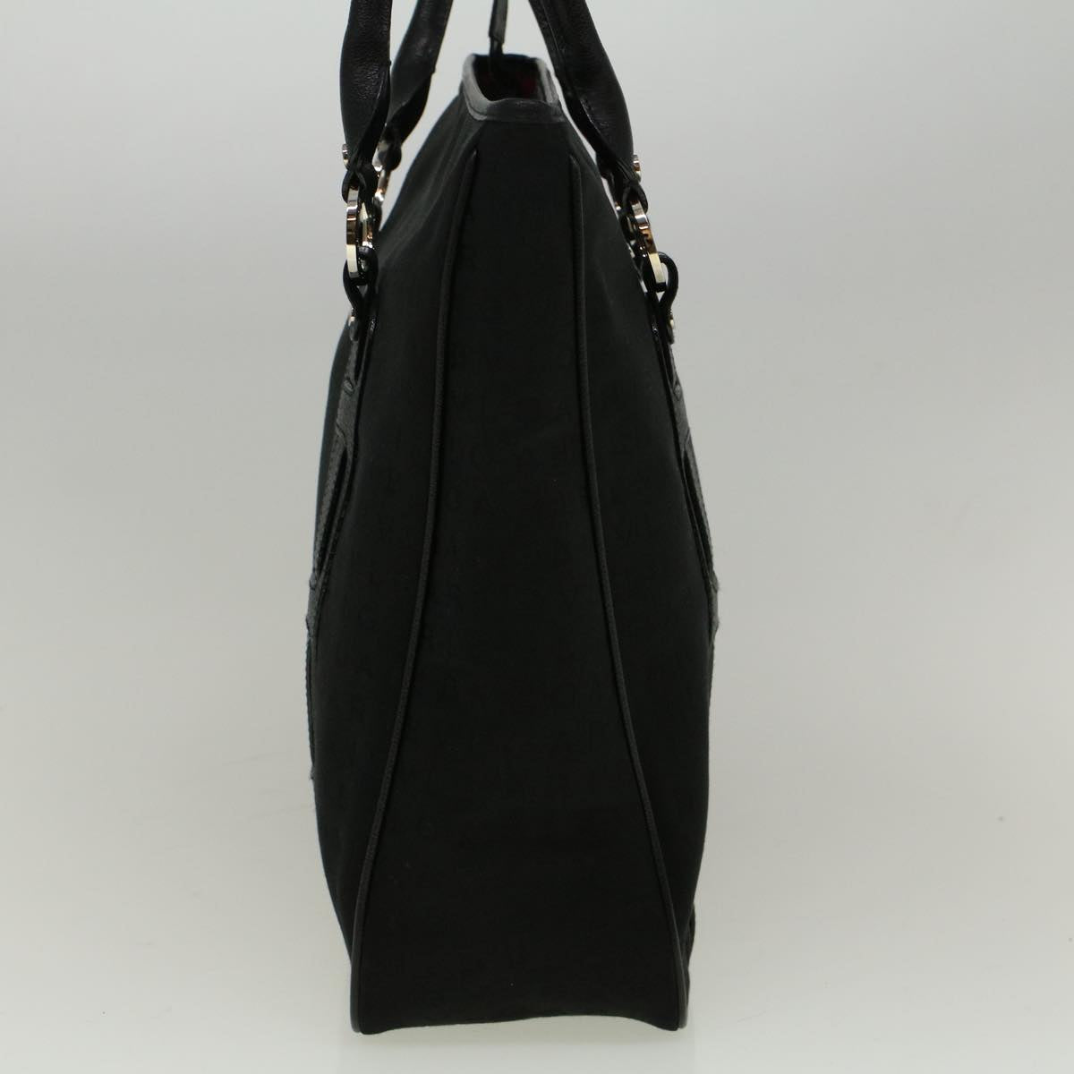 BVLGARI Tote Bag Canvas Black Auth bs8797