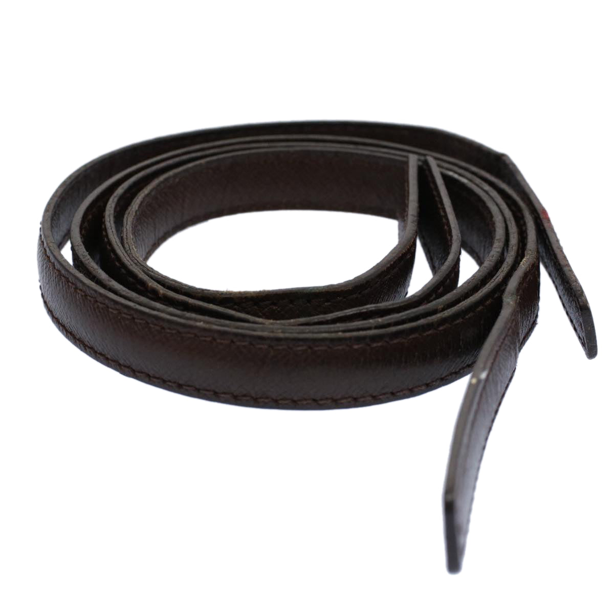 LOUIS VUITTON Shoulder Strap For male Leather 19.7""-22"" Dark Brown LV Auth bs9322