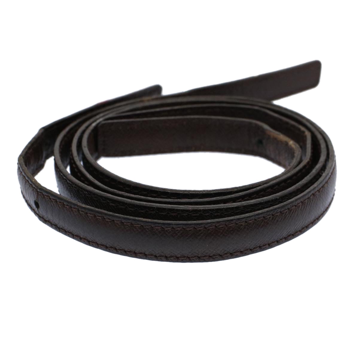 LOUIS VUITTON Shoulder Strap For male Leather 19.7""-22"" Dark Brown LV Auth bs9322