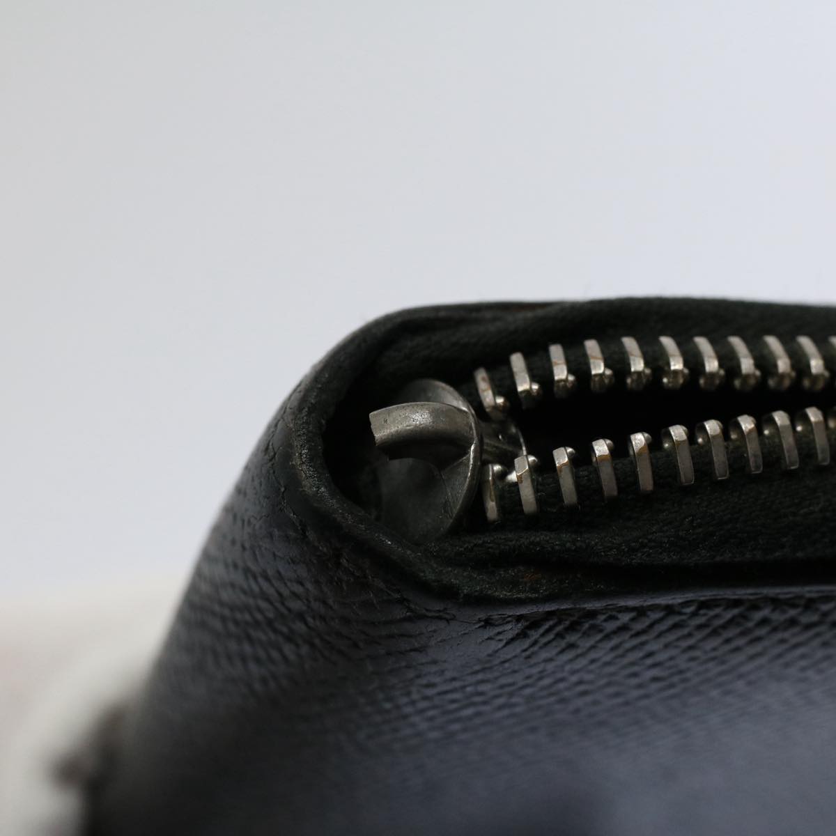 BVLGARI Wallet Leather 4 Set Black Beige Auth bs9872