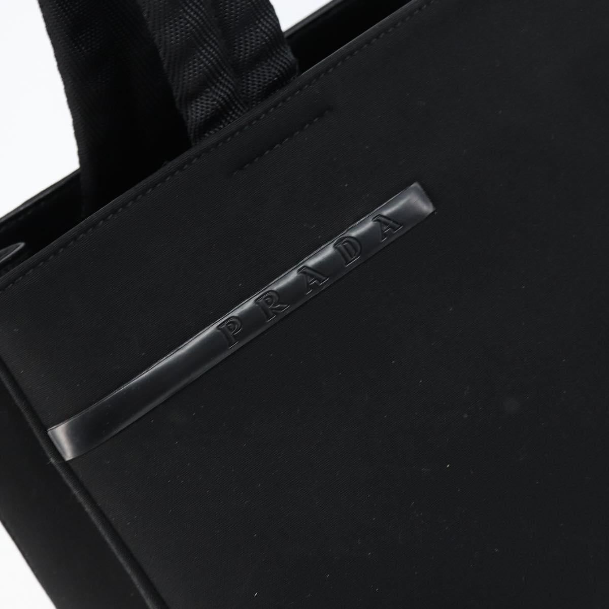 PRADA Sports Hand Bag Nylon Black Silver Auth BSZ006A