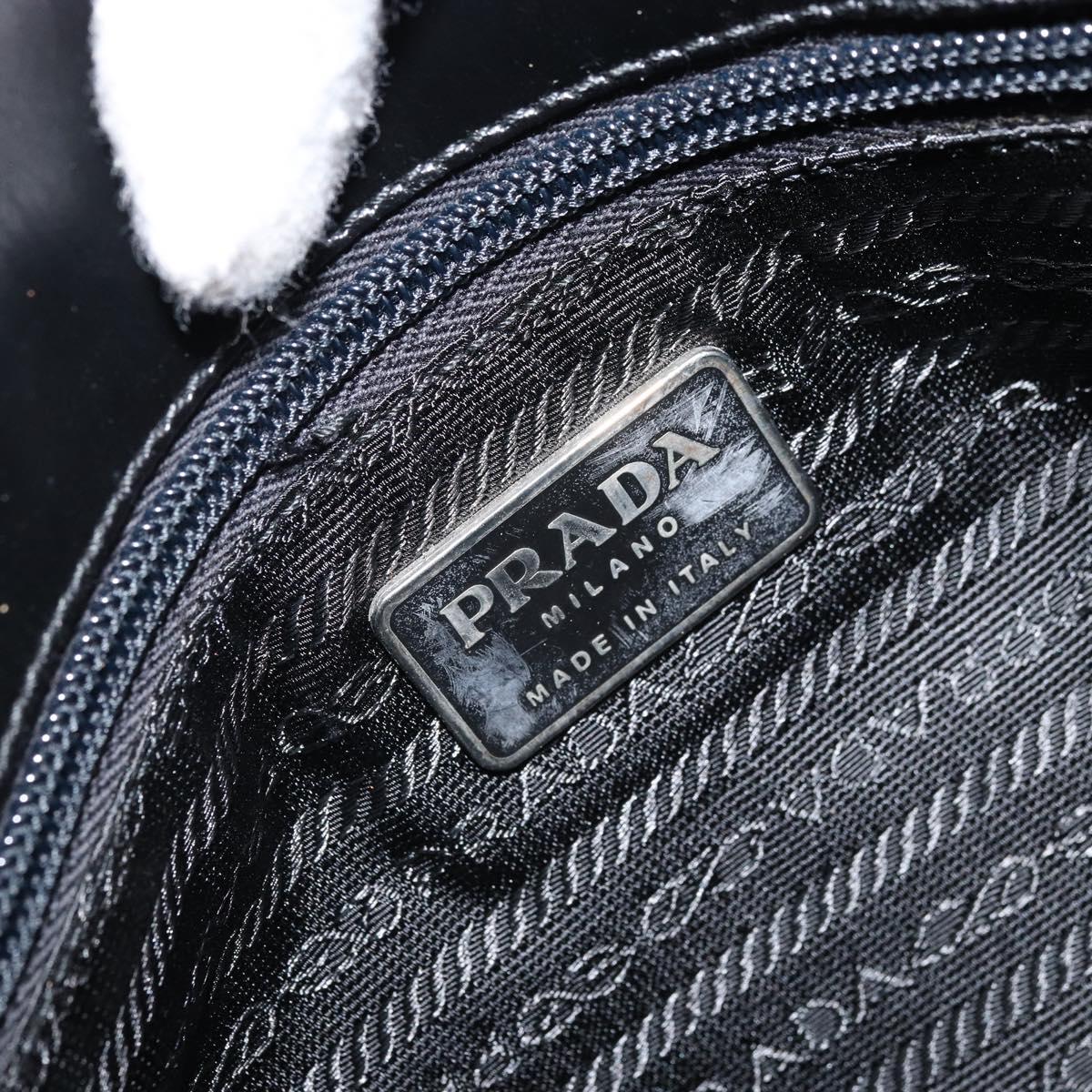 PRADA Sports Hand Bag Nylon Black Silver Auth BSZ006A