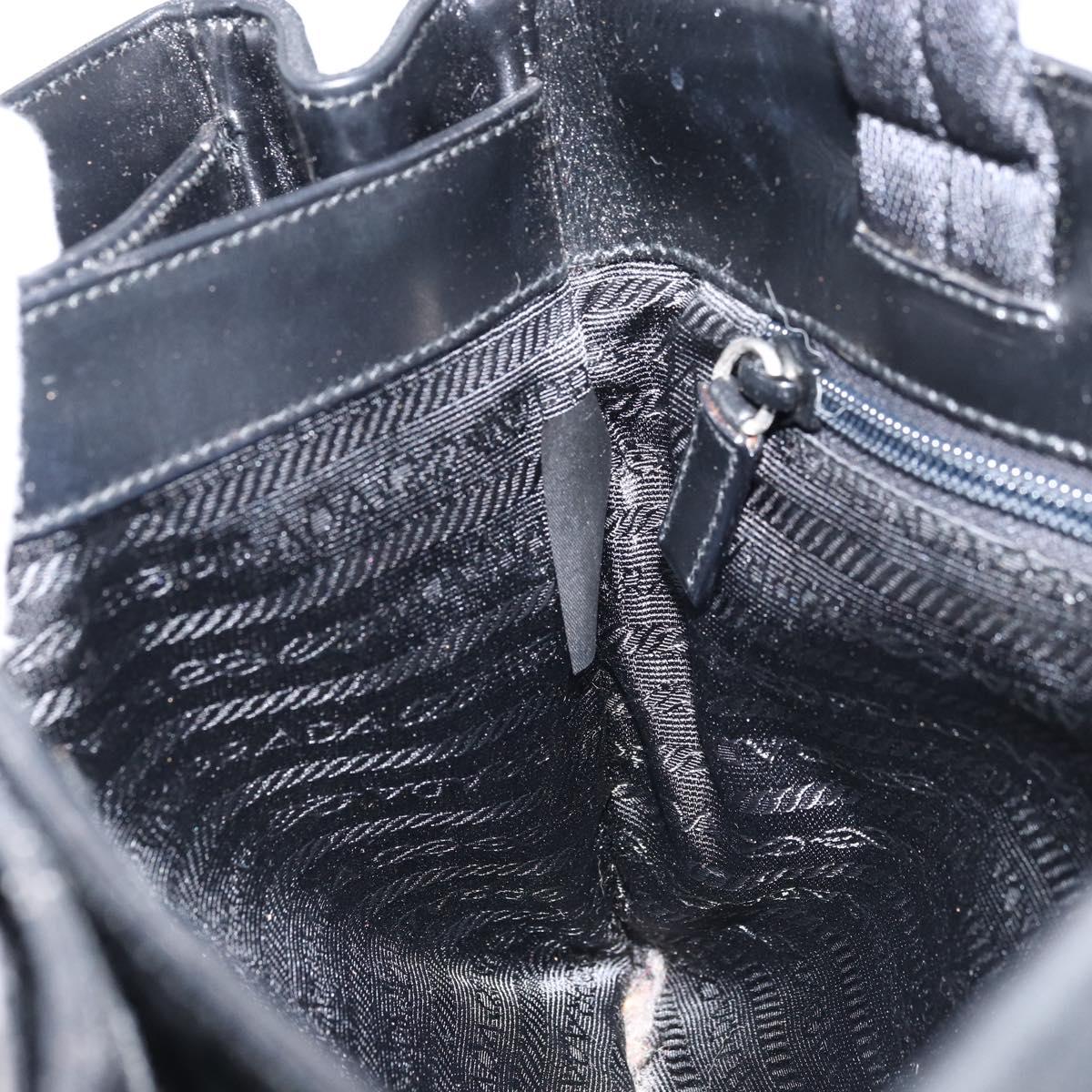PRADA Sports Hand Bag Nylon Black Silver Auth BSZ006A
