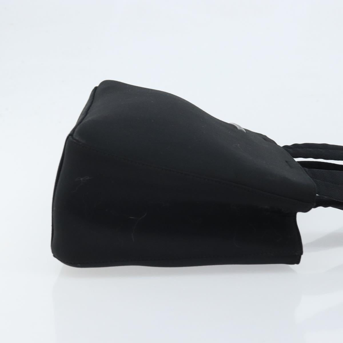 PRADA Sports Hand Bag Nylon Black Silver Auth BSZ006A