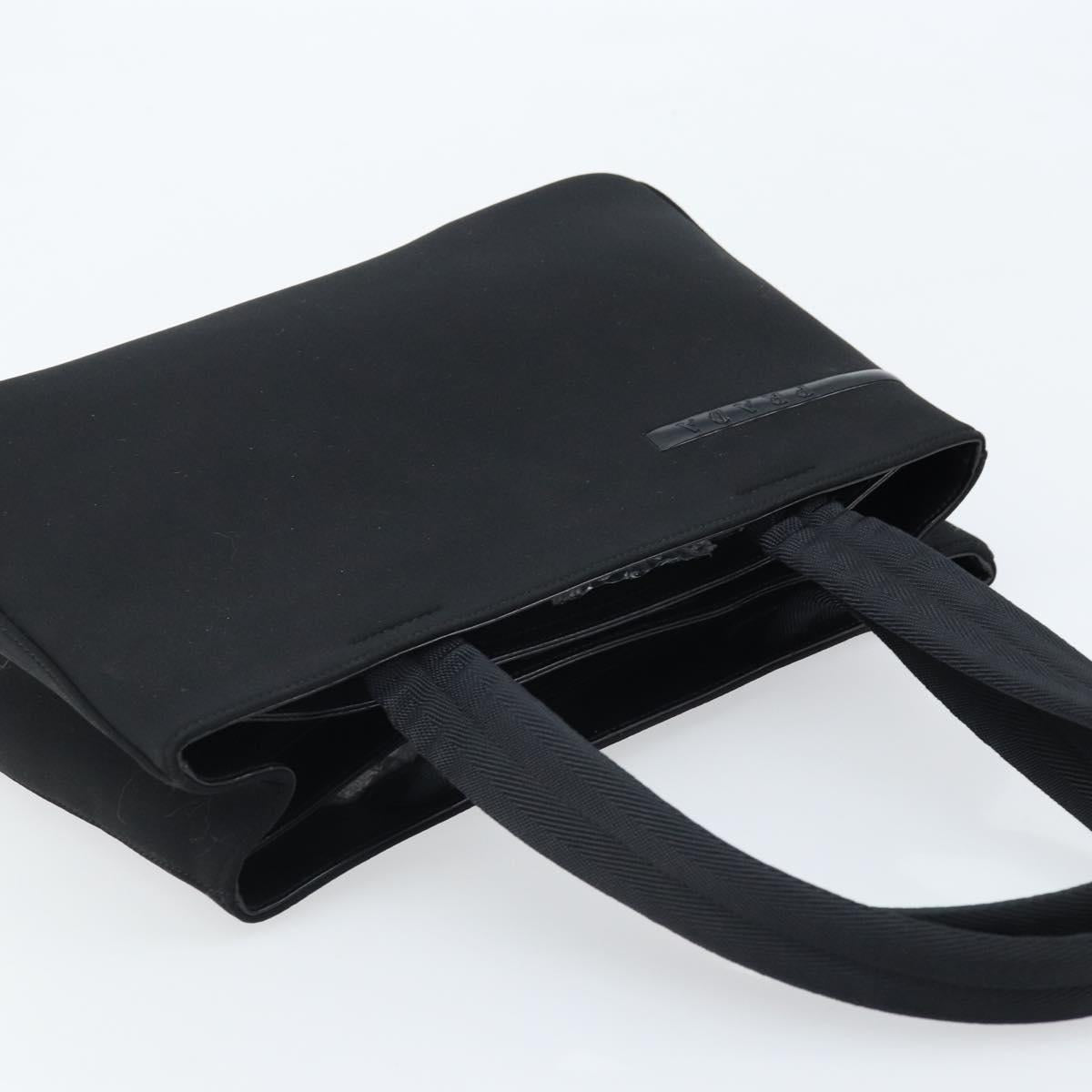 PRADA Sports Hand Bag Nylon Black Silver Auth BSZ006A