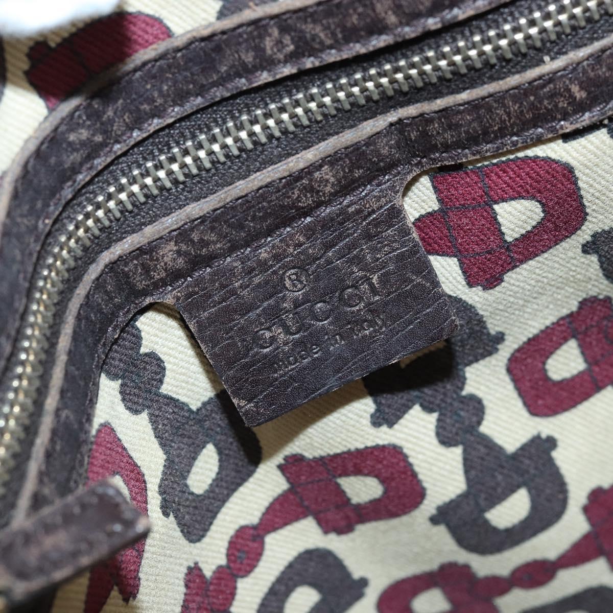 GUCCI GG Canvas Web Sherry Line Hand Bag Beige Gold 162898 Auth BSZ007