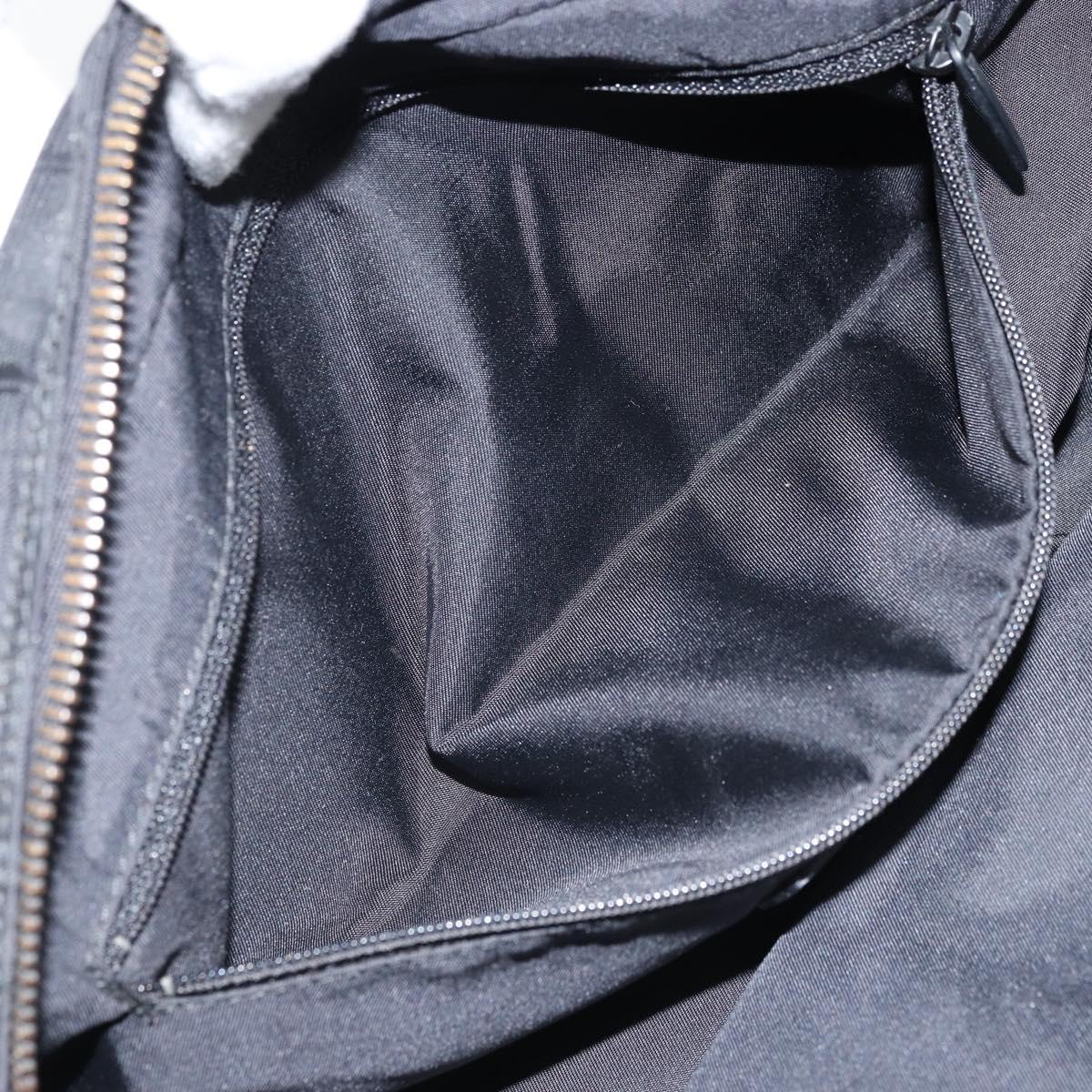CHANEL New Travel Line Hand Bag Nylon Black Gold CC Auth BSZ008