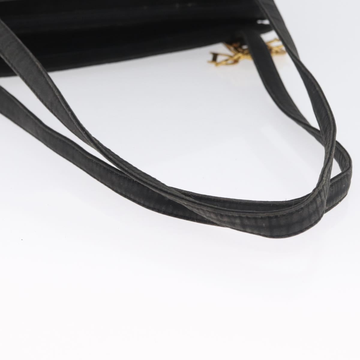 Christian Dior Lady Dior Shoulder Bag Nylon Black Gold Auth BSZ018