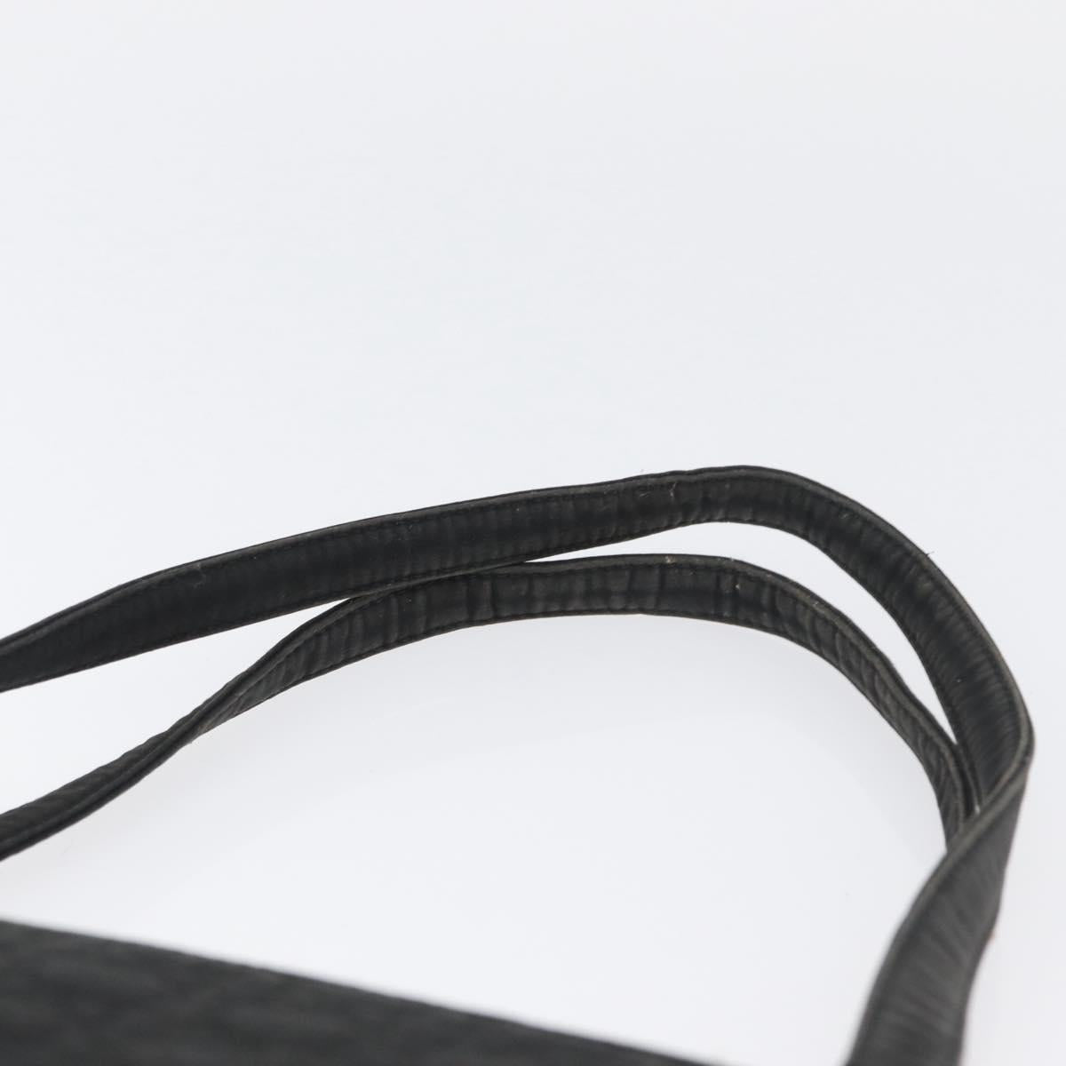 Christian Dior Lady Dior Shoulder Bag Nylon Black Gold Auth BSZ018