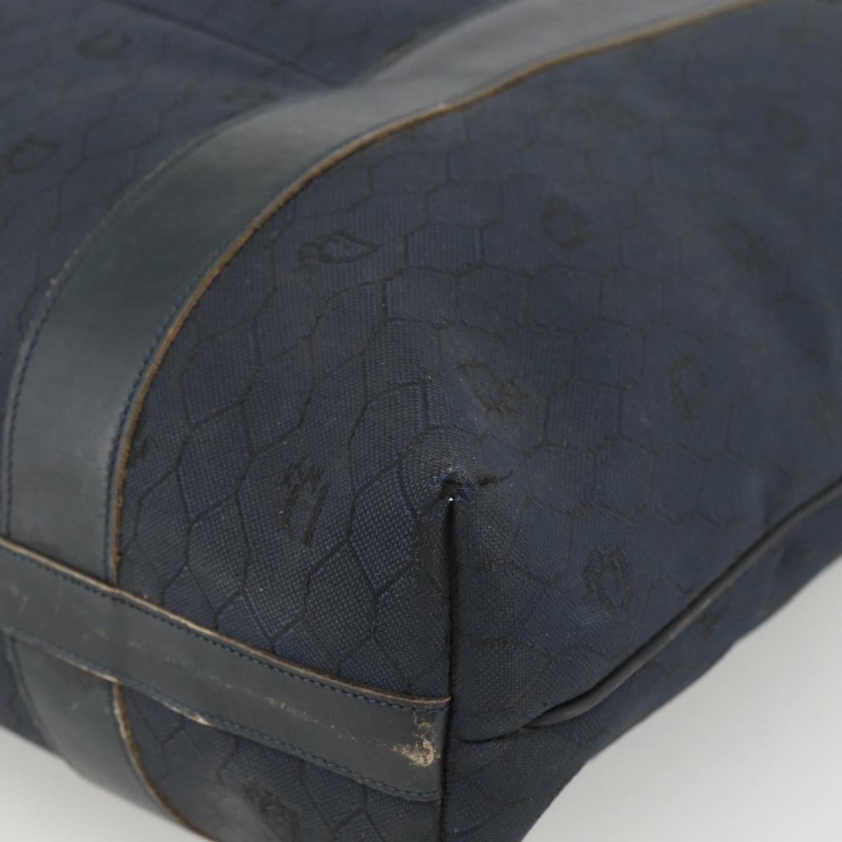 Christian Dior Honeycomb Canvas Boston Bag Navy Auth BSZ020
