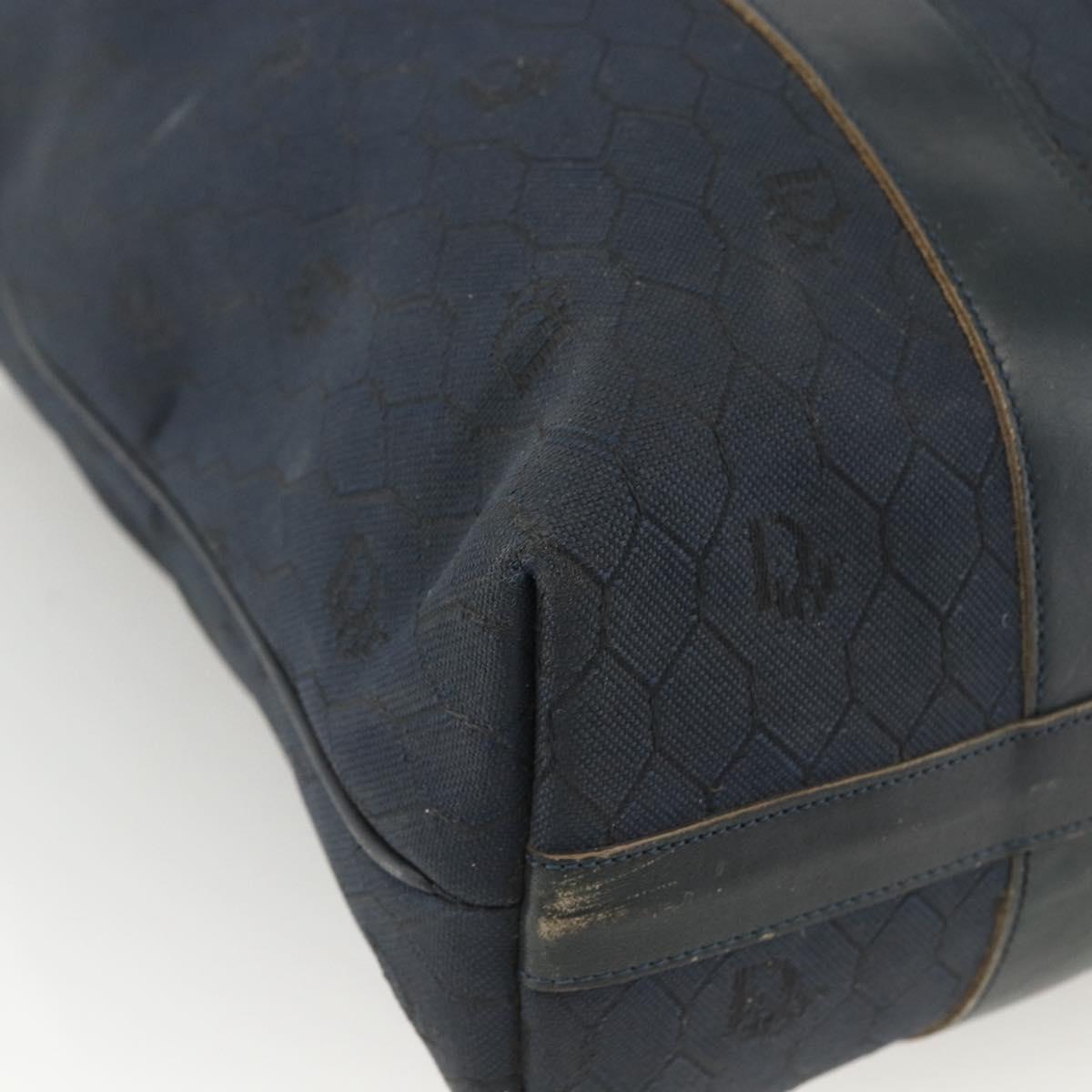 Christian Dior Honeycomb Canvas Boston Bag Navy Auth BSZ020