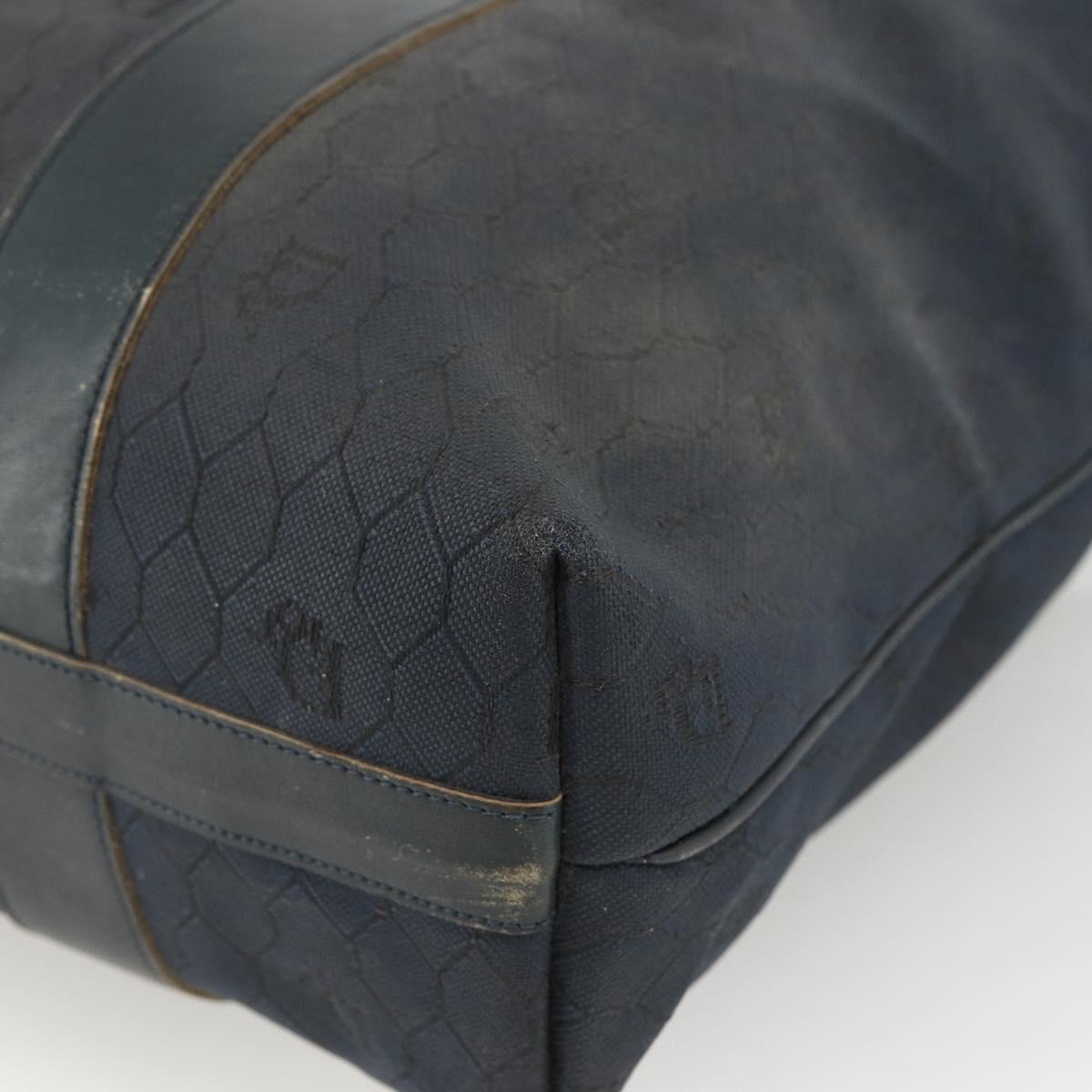 Christian Dior Honeycomb Canvas Boston Bag Navy Auth BSZ020