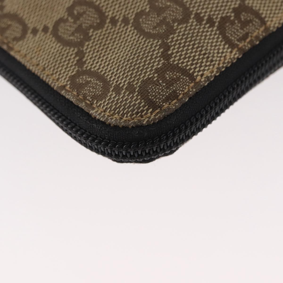 GUCCI GG Canvas Shoulder Bag Beige Silver 019 0349 Auth BSZ031A