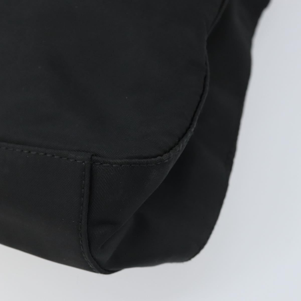 PRADA Shoulder Bag Nylon Black Silver Auth BSZ056