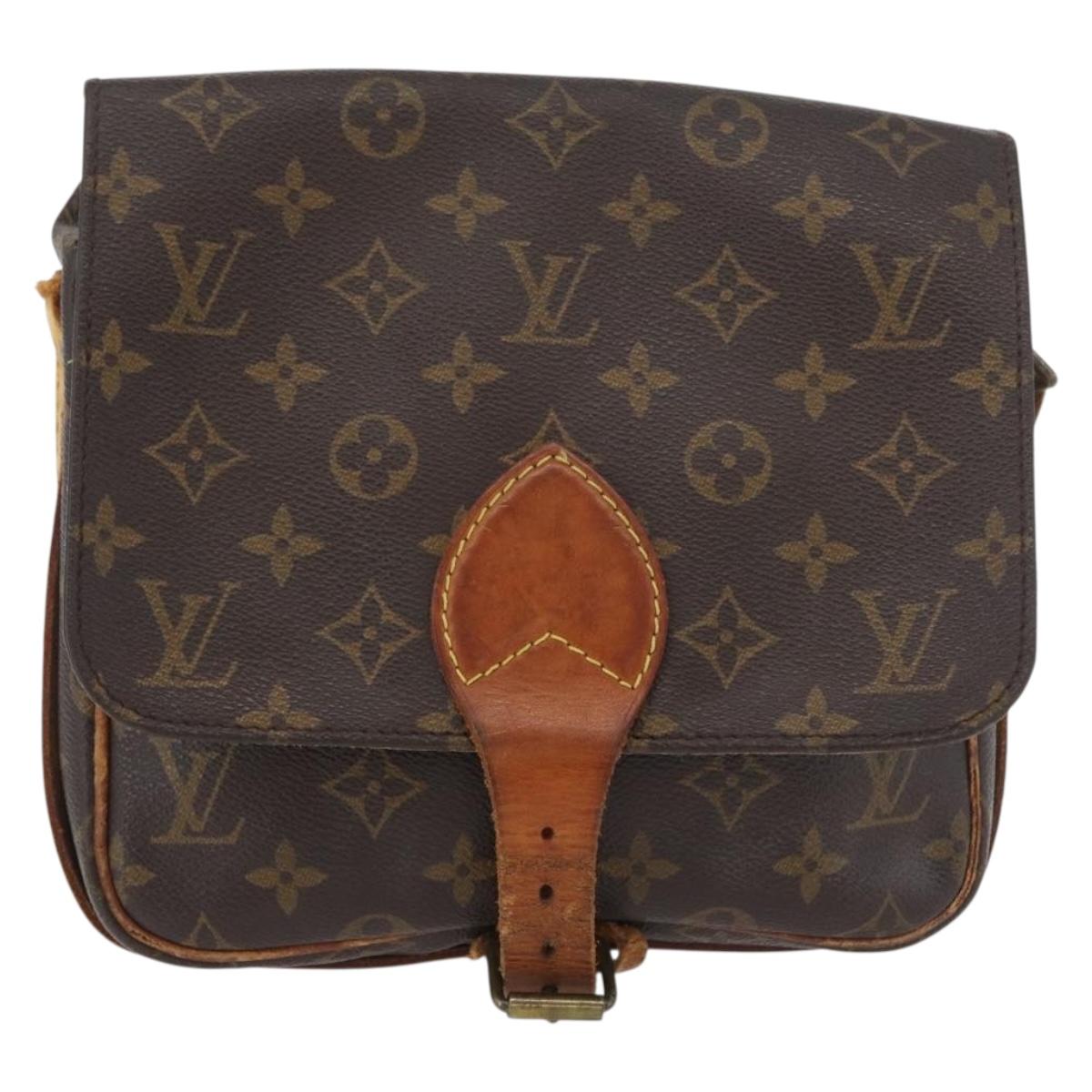 LOUIS VUITTON Monogram Cartouchiere MM Shoulder Bag M51253 LV Auth BSZ063