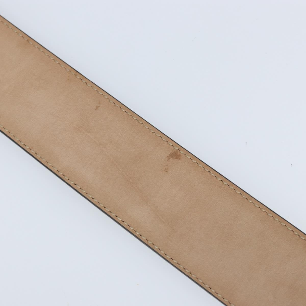 GUCCI Belt Leather 39"" Black Gold 245884 214351 85 34 Auth BSZ094