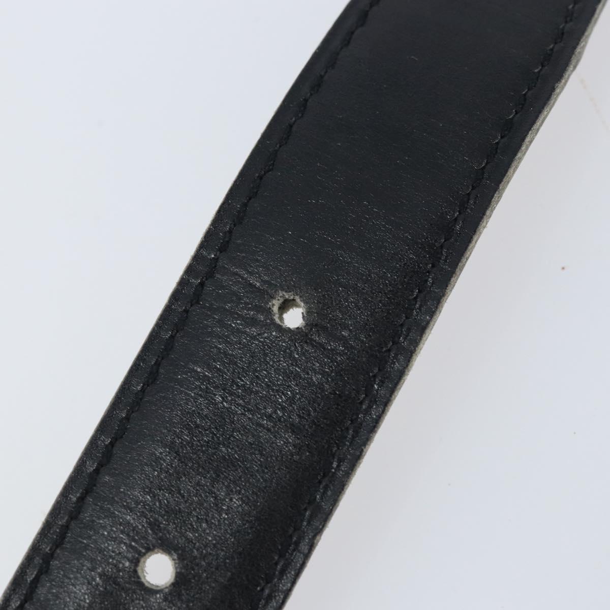 HERMES Constance Mini Reversible Belt Leather 29.1"" Black Auth BSZ097