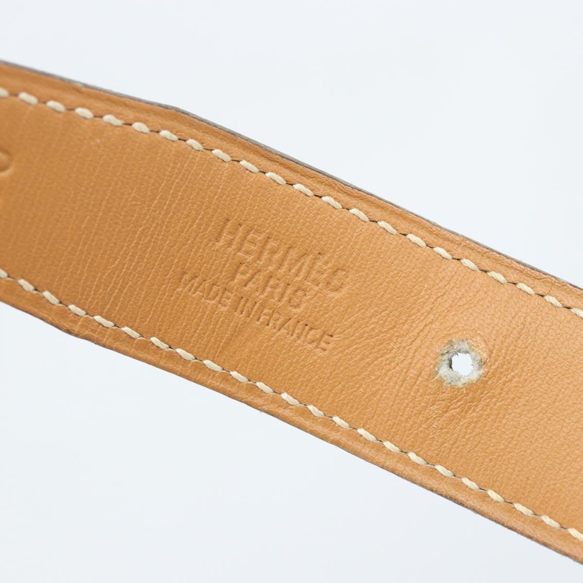 HERMES Constance Mini Reversible Belt Leather 29.1"" Black Auth BSZ097