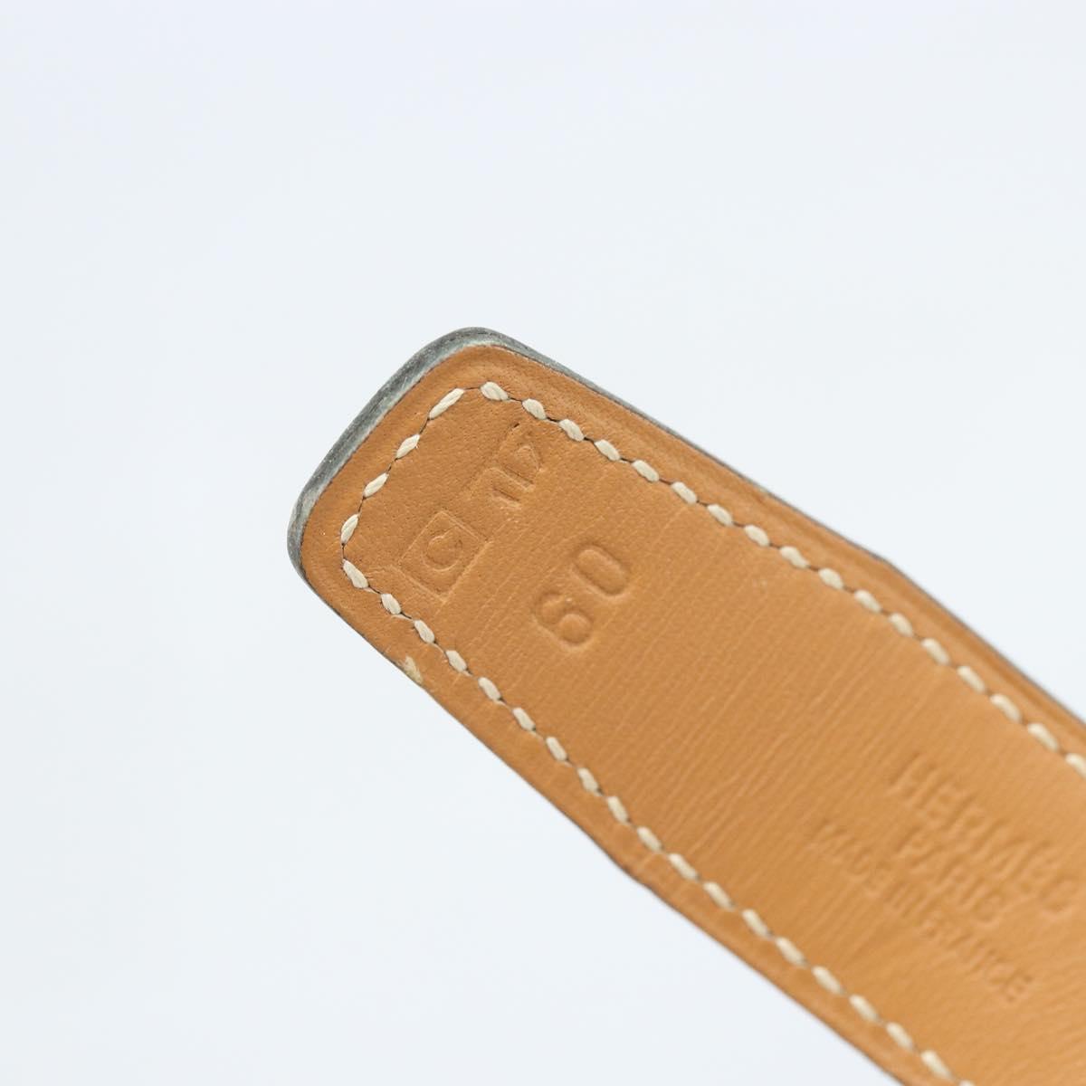 HERMES Constance Mini Reversible Belt Leather 29.1"" Black Auth BSZ097