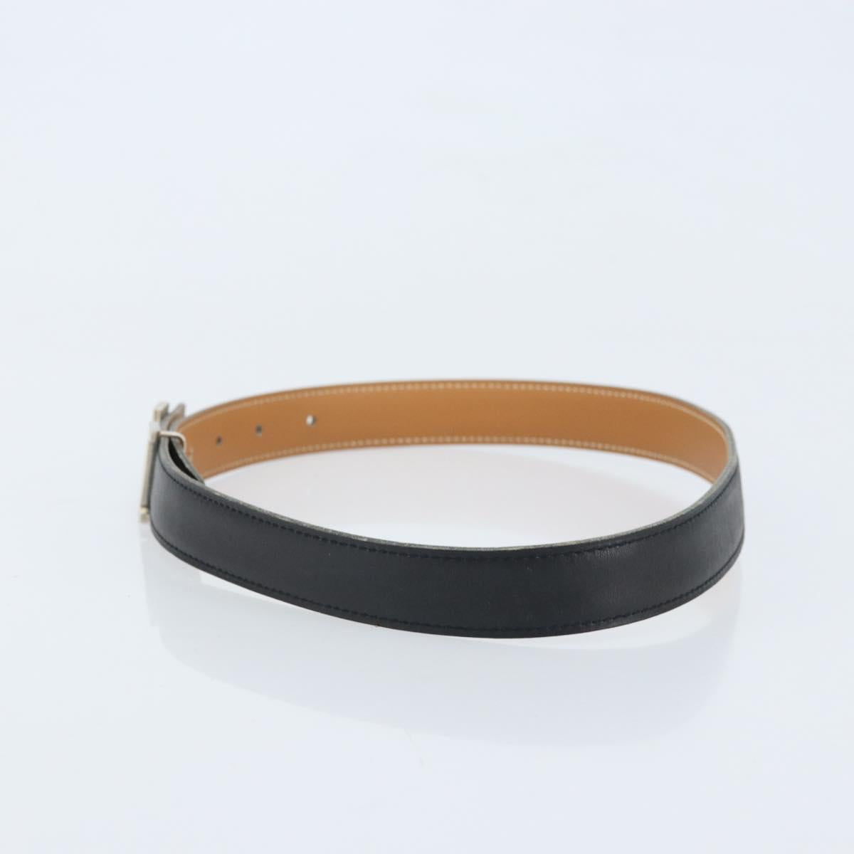 HERMES Constance Mini Reversible Belt Leather 29.1"" Black Auth BSZ097