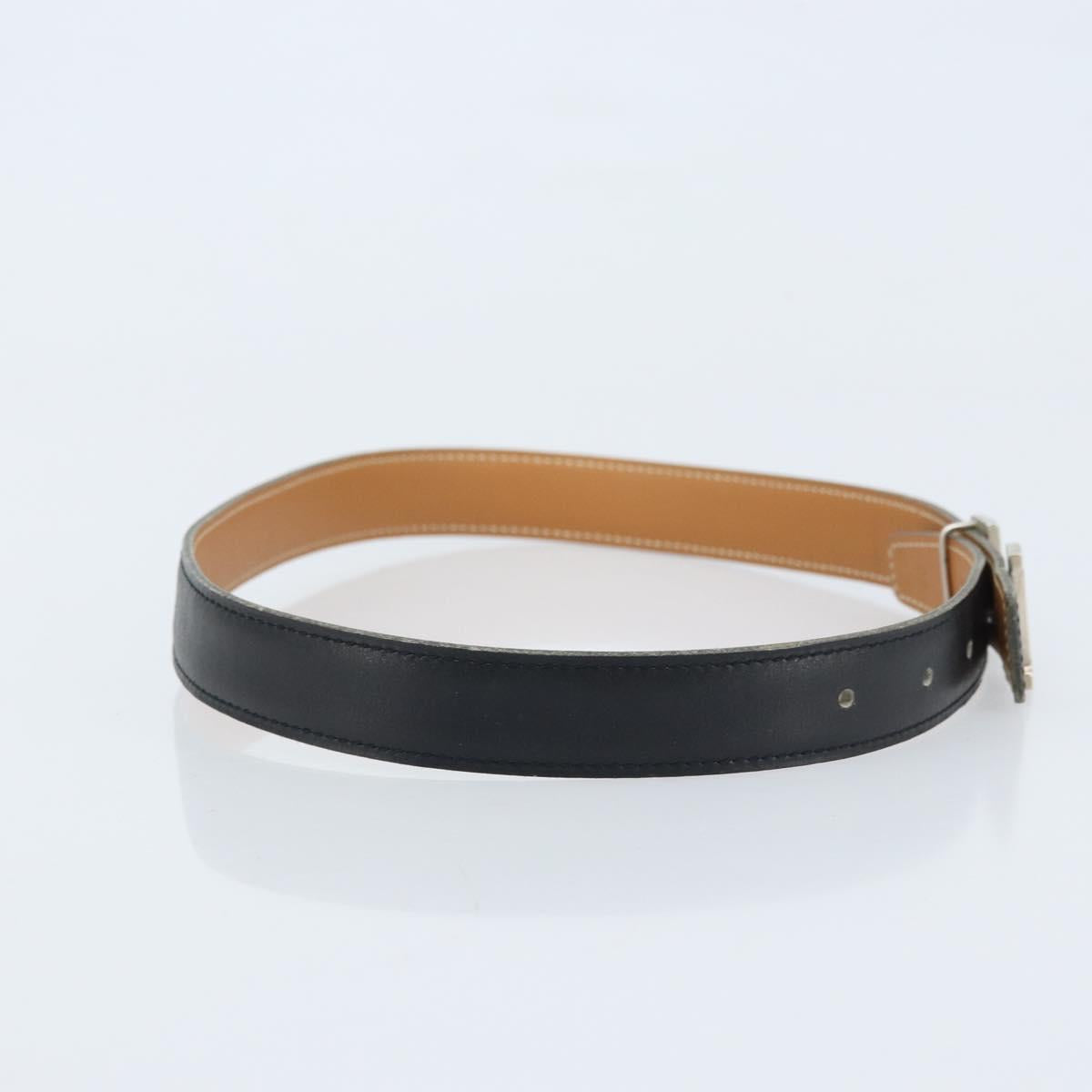 HERMES Constance Mini Reversible Belt Leather 29.1"" Black Auth BSZ097
