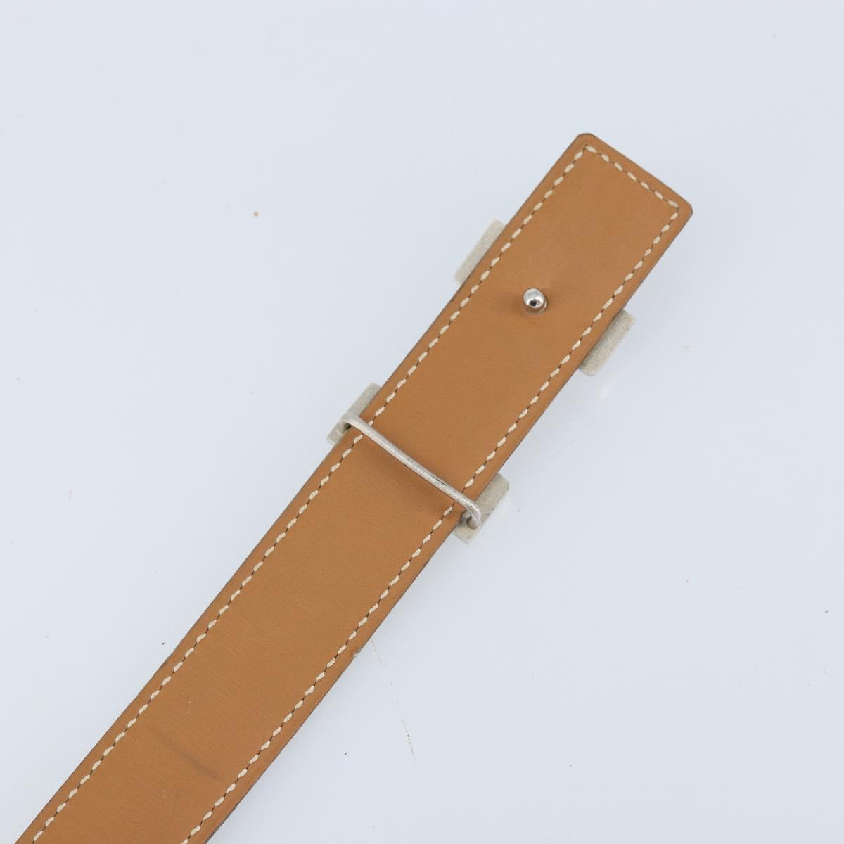 HERMES Constance Mini Reversible Belt Leather 29.1"" Black Auth BSZ097