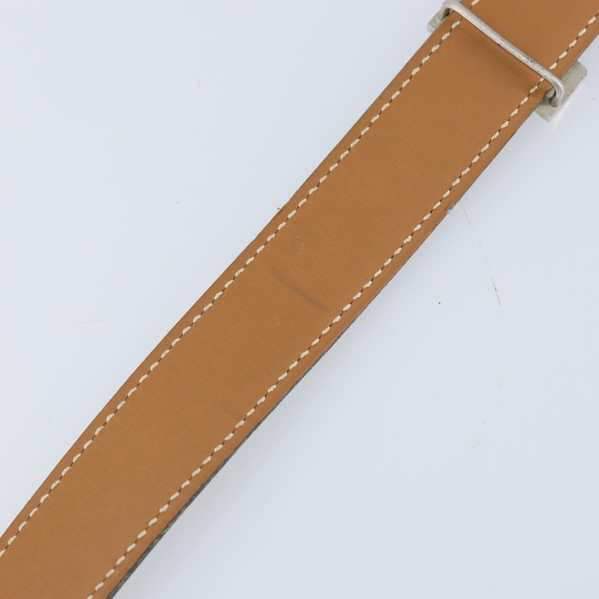 HERMES Constance Mini Reversible Belt Leather 29.1"" Black Auth BSZ097