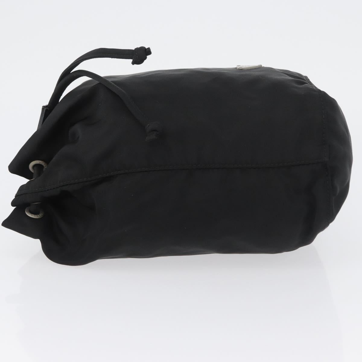 PRADA Drawstring Pouch Nylon Black Auth BSZ108