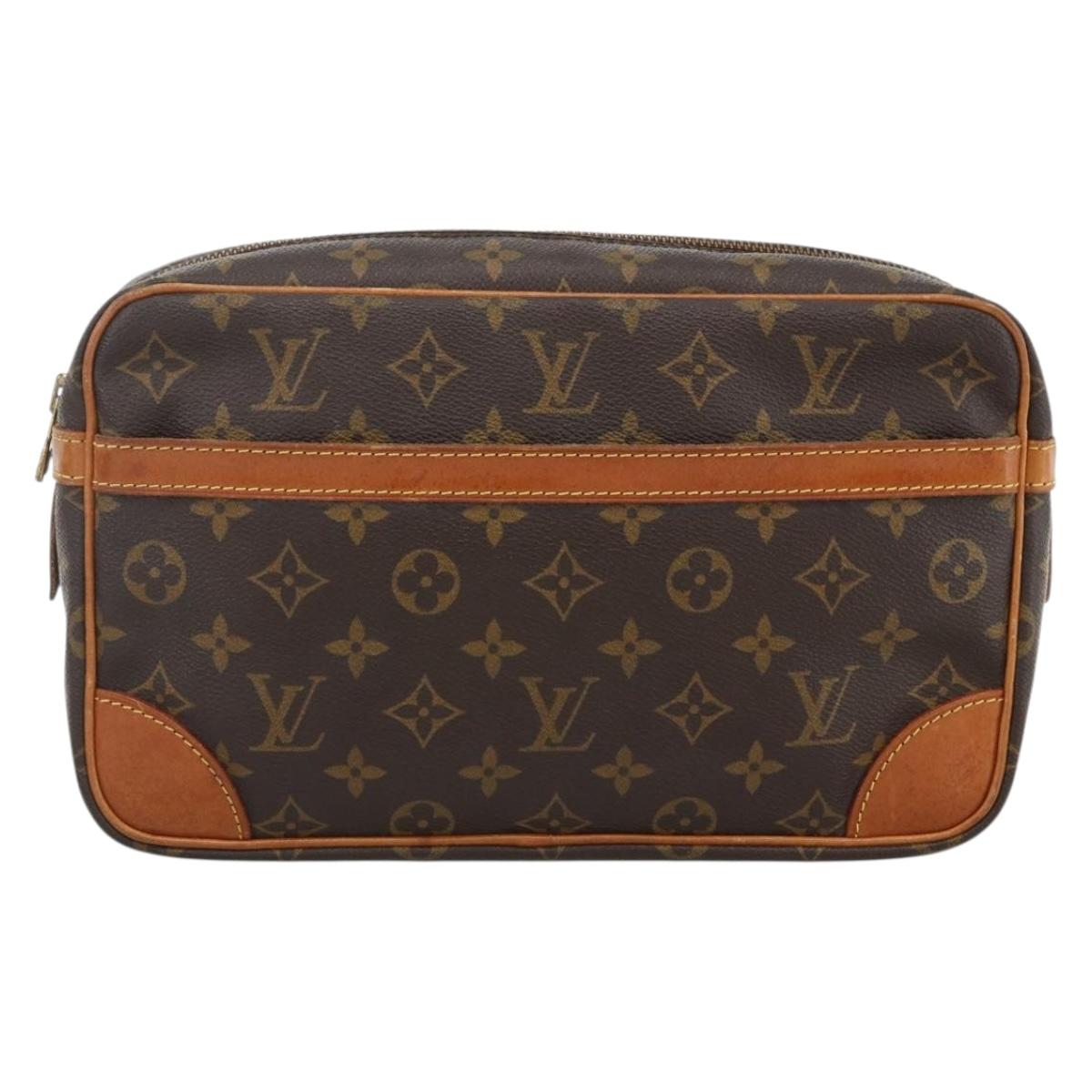 LOUIS VUITTON Monogram Compiegne 28 Clutch Bag M51845 LV Auth BSZ110A