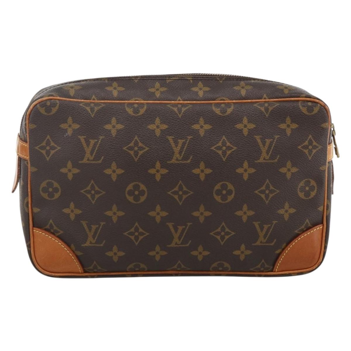 LOUIS VUITTON Monogram Compiegne 28 Clutch Bag M51845 LV Auth BSZ110A