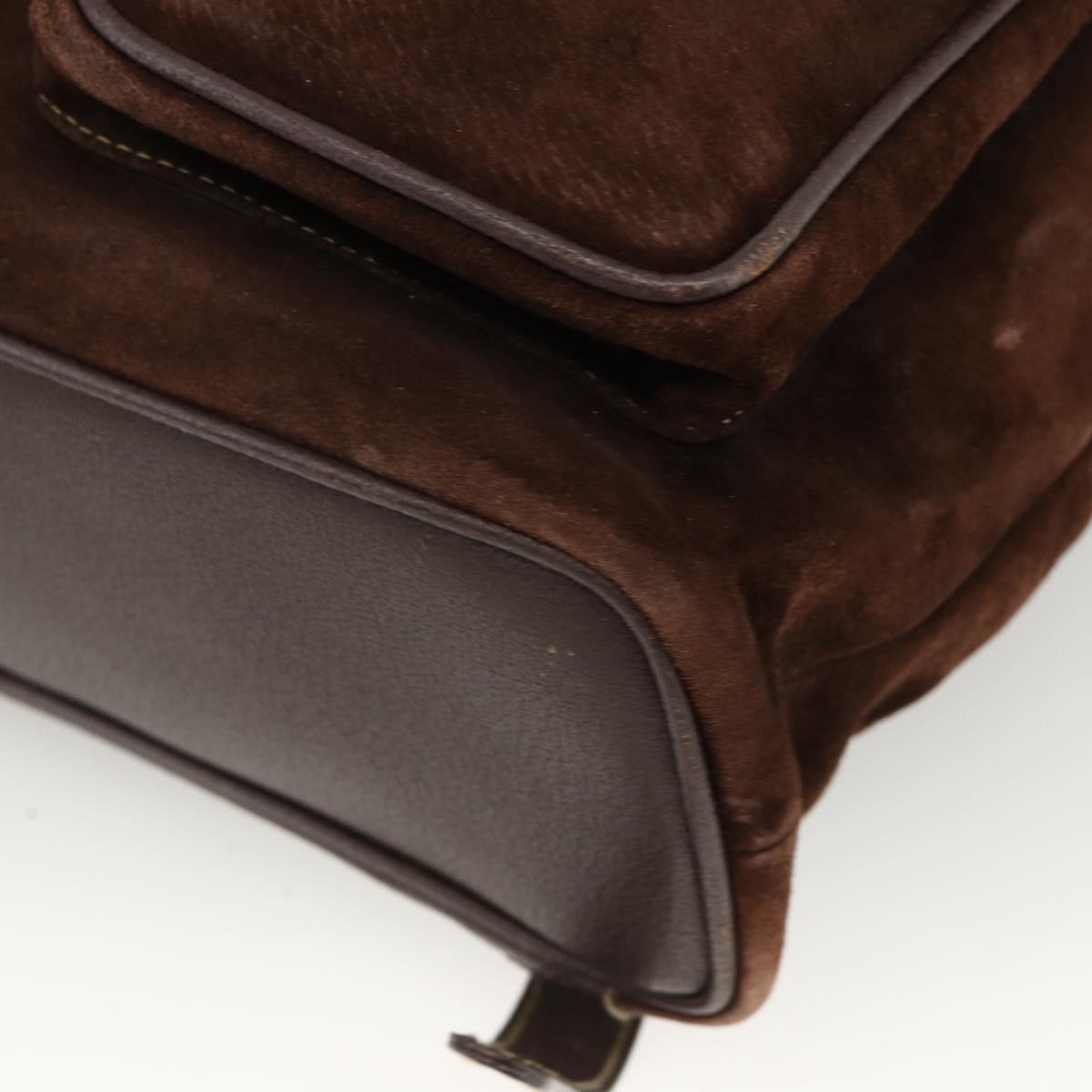 GUCCI Bamboo Backpack Leather Brown Gold 003 2058 0016 Auth BSZ111