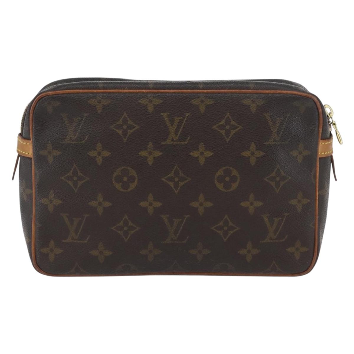 LOUIS VUITTON Monogram Compiegne 23 Clutch Bag M51847 LV Auth BSZ123