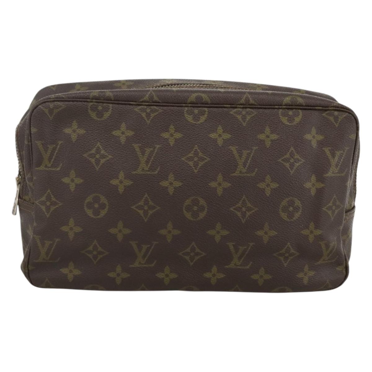 LOUIS VUITTON Monogram Trousse Toilette 28 Clutch Bag M47522 LV Auth BSZ125
