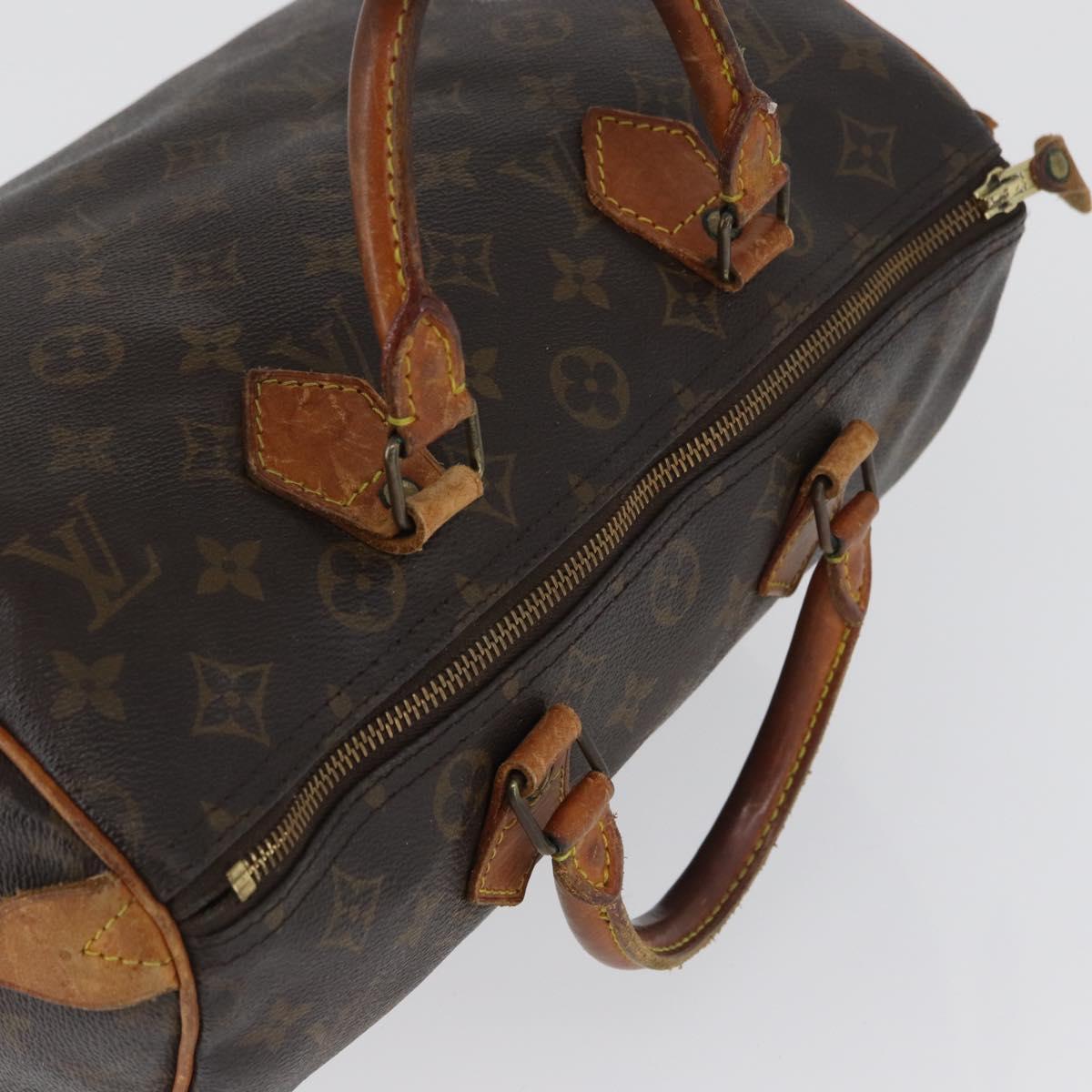 LOUIS VUITTON Monogram Speedy 30 Hand Bag M41526 LV Auth BSZ126