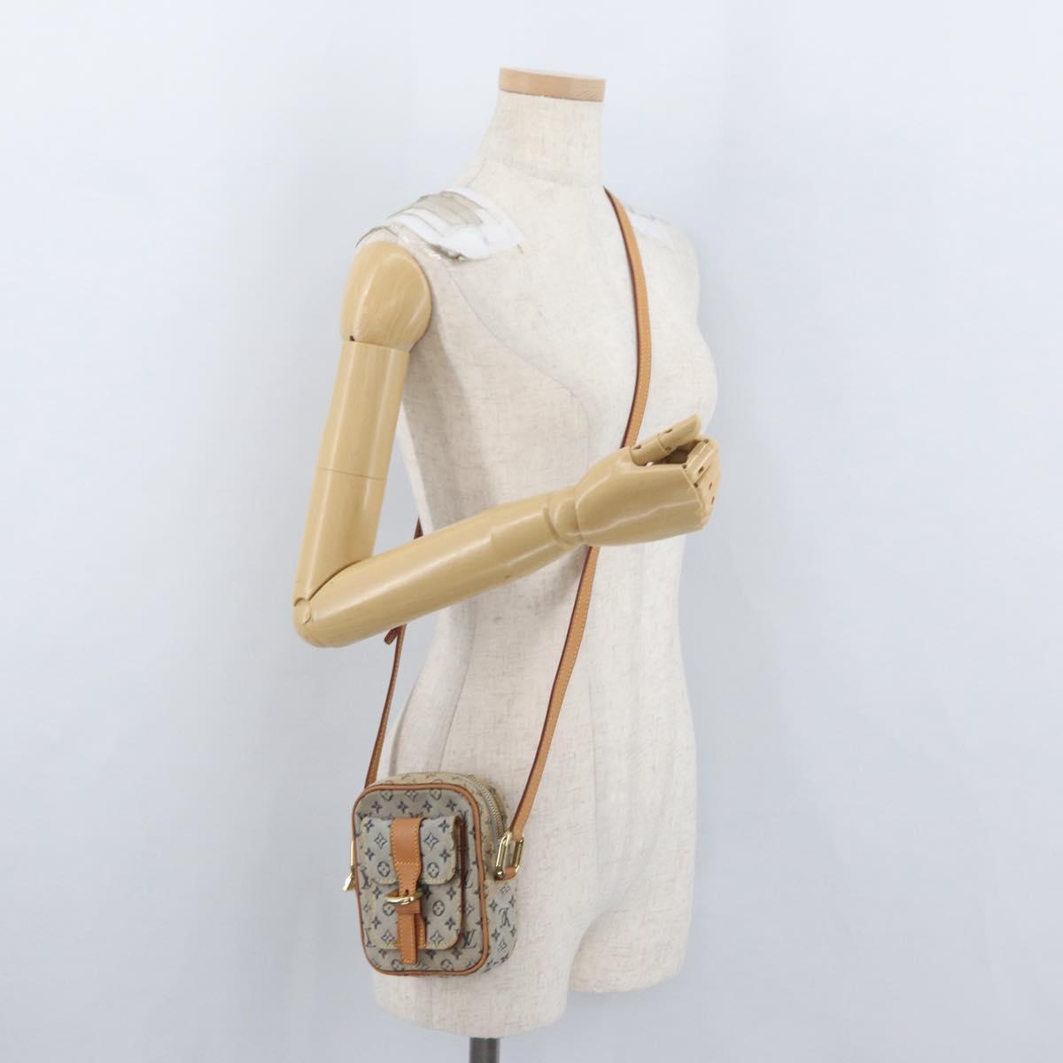 LOUIS VUITTON Monogram Mini Juliet PM Shoulder Bag Blue M92005 LV Auth BSZ132