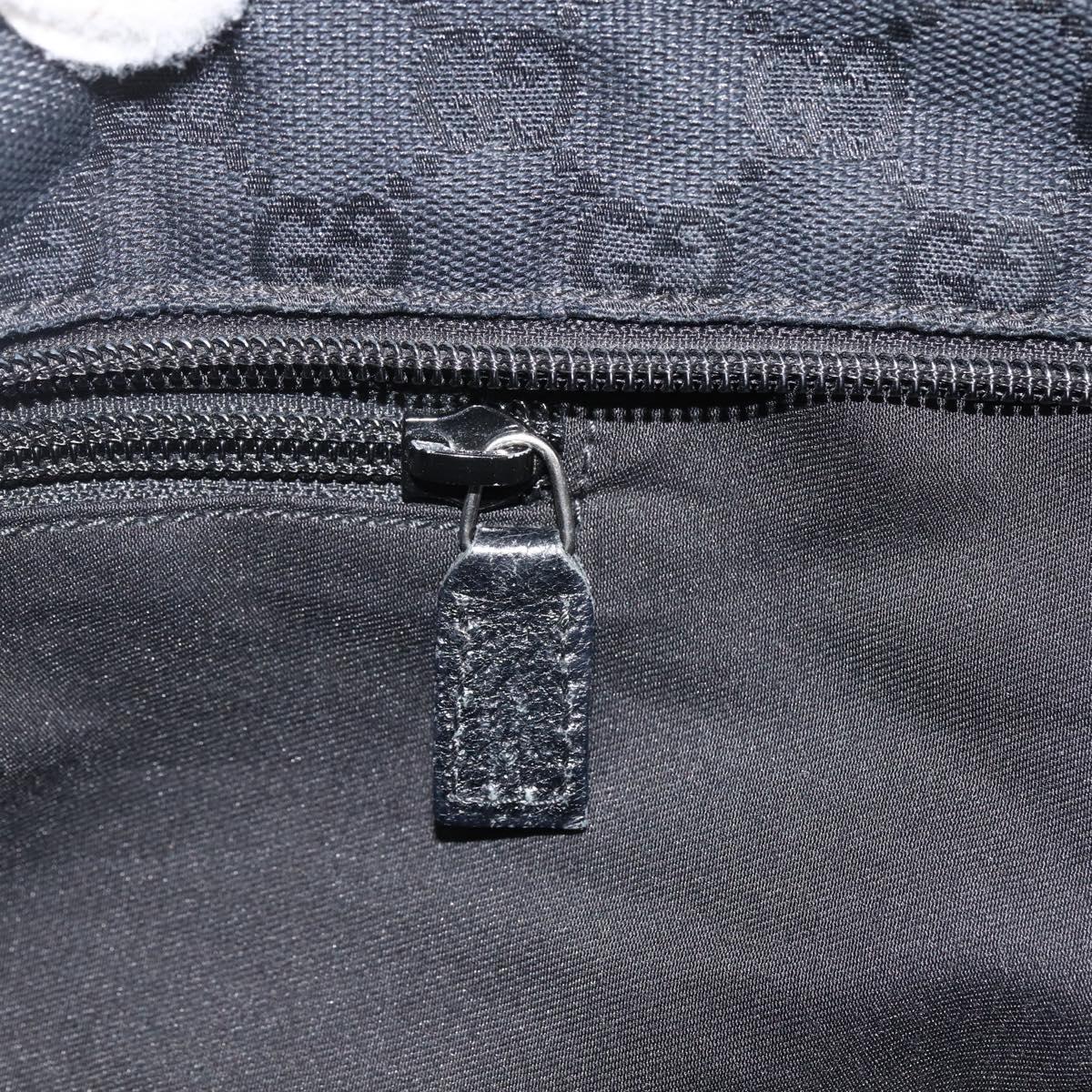 GUCCI GG Canvas Sherry Line Hand Bag Black 131230 Auth BSZ133