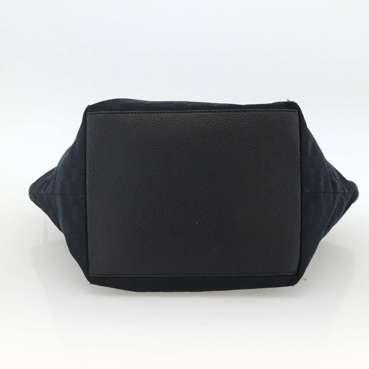 GUCCI GG Canvas Sherry Line Hand Bag Black 131230 Auth BSZ133