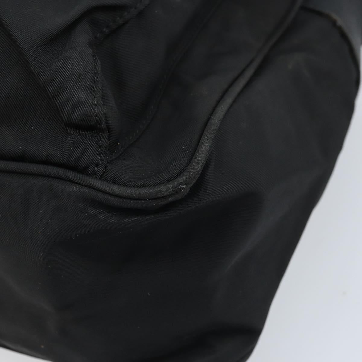 PRADA Shoulder Bag Nylon Black Silver Auth BSZ143