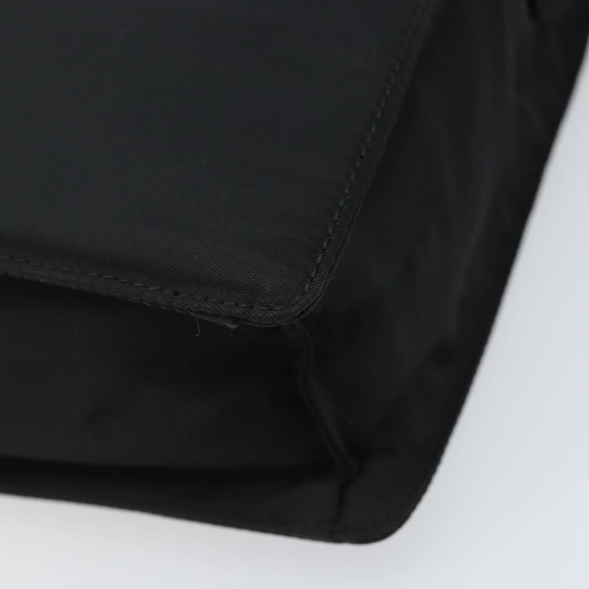 PRADA Hand Bag Nylon Black Silver Auth BSZ146
