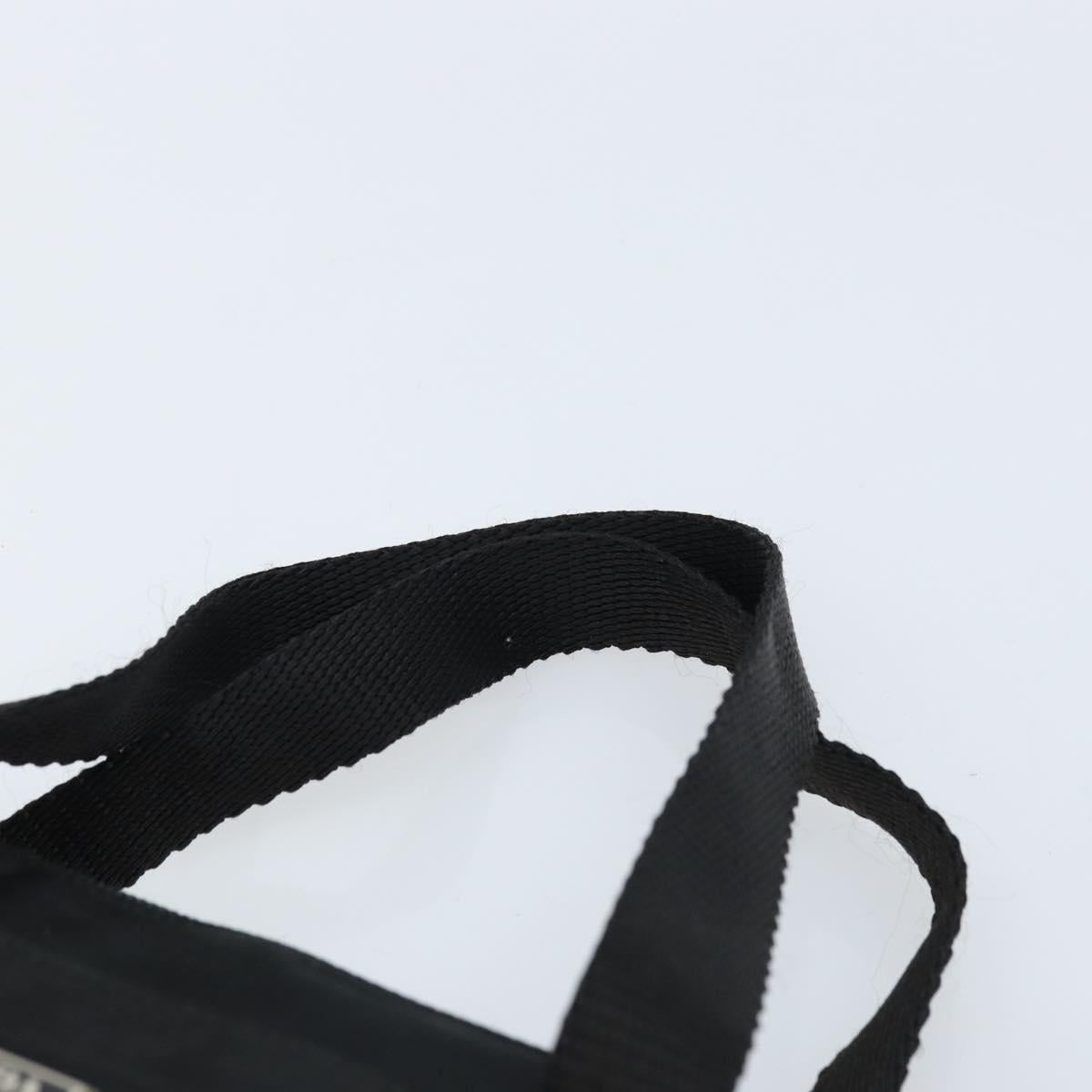 PRADA Hand Bag Nylon Black Silver Auth BSZ146