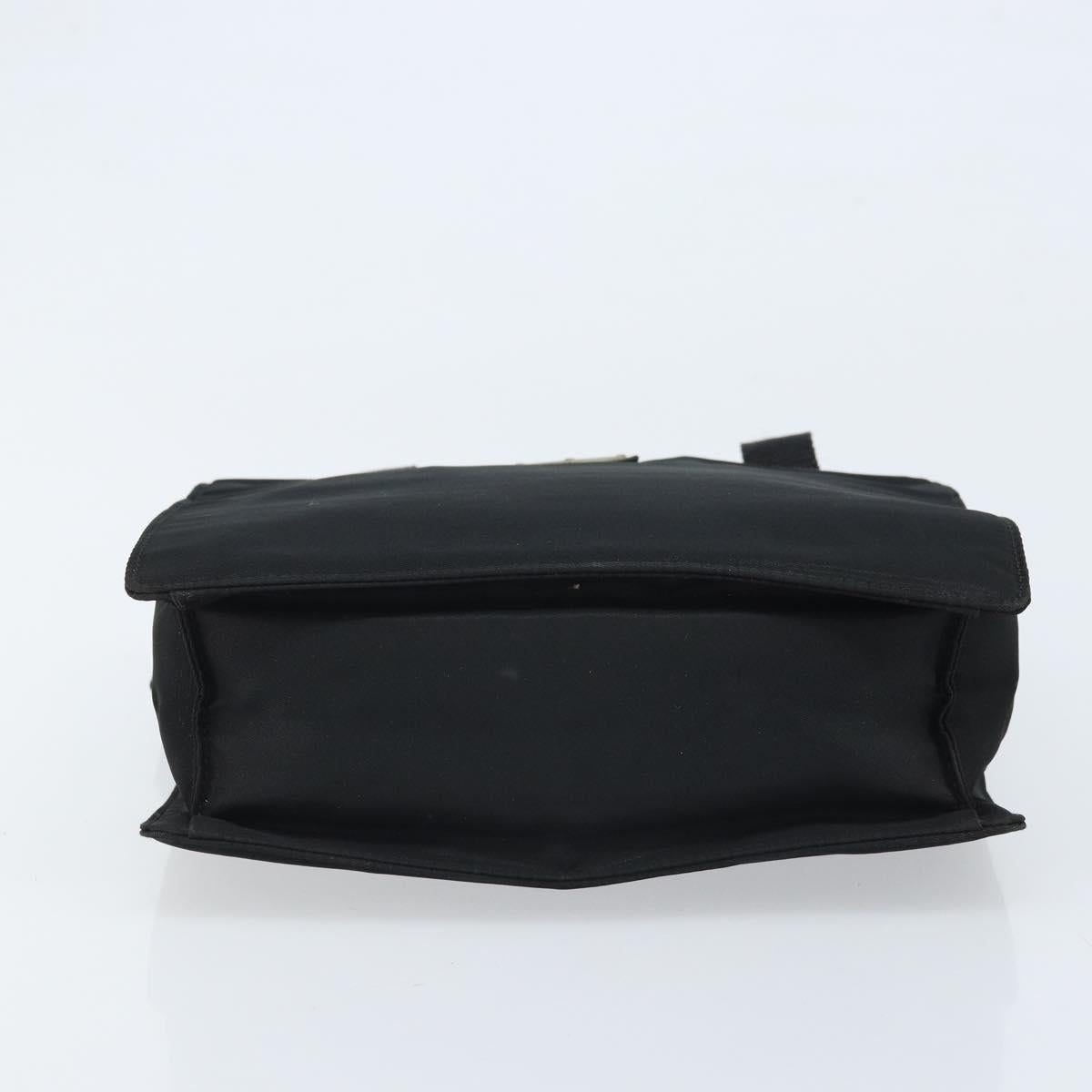 PRADA Hand Bag Nylon Black Silver Auth BSZ146