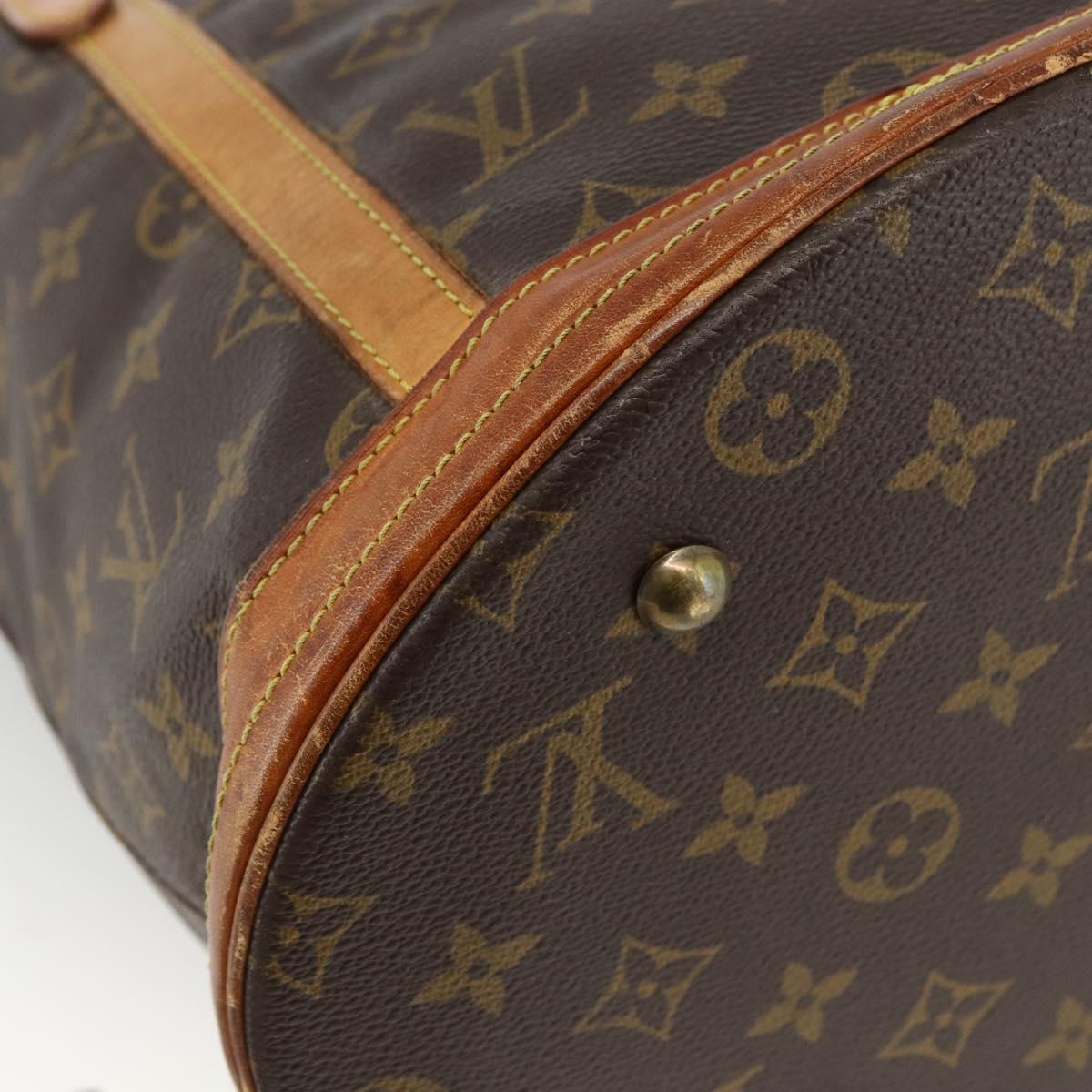 LOUIS VUITTON Monogram Bucket GM Shoulder Bag M42236 LV Auth BSZ152