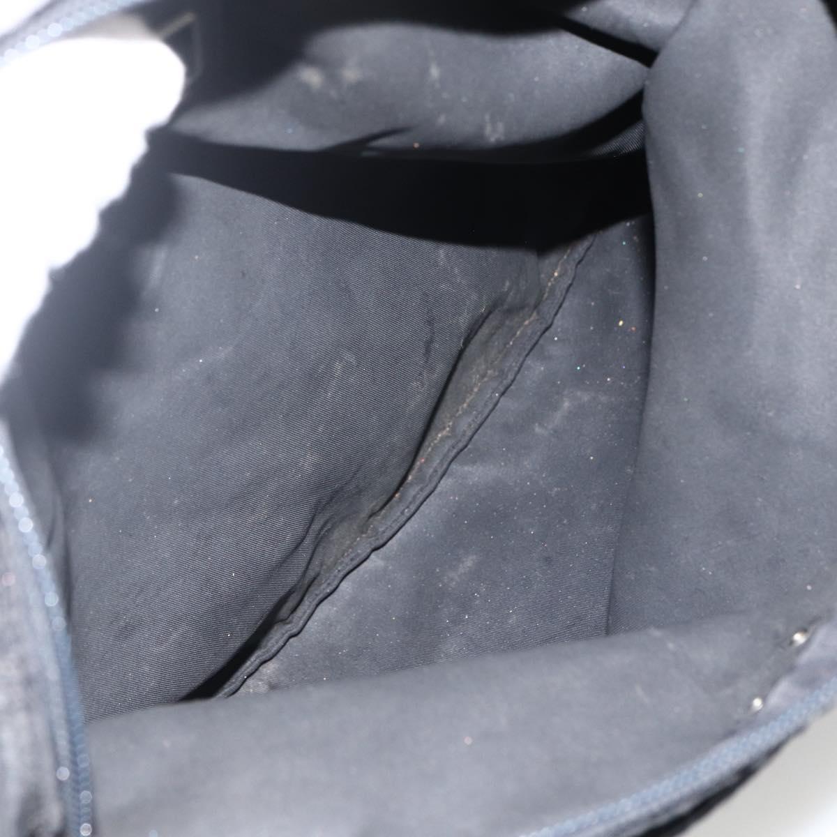 PRADA Shoulder Bag Nylon Black Silver Auth BSZ154