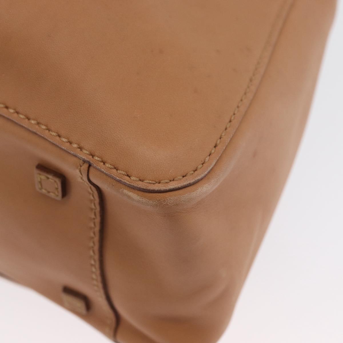 GUCCI Tote Bag Leather Beige 94898 Auth BSZ157