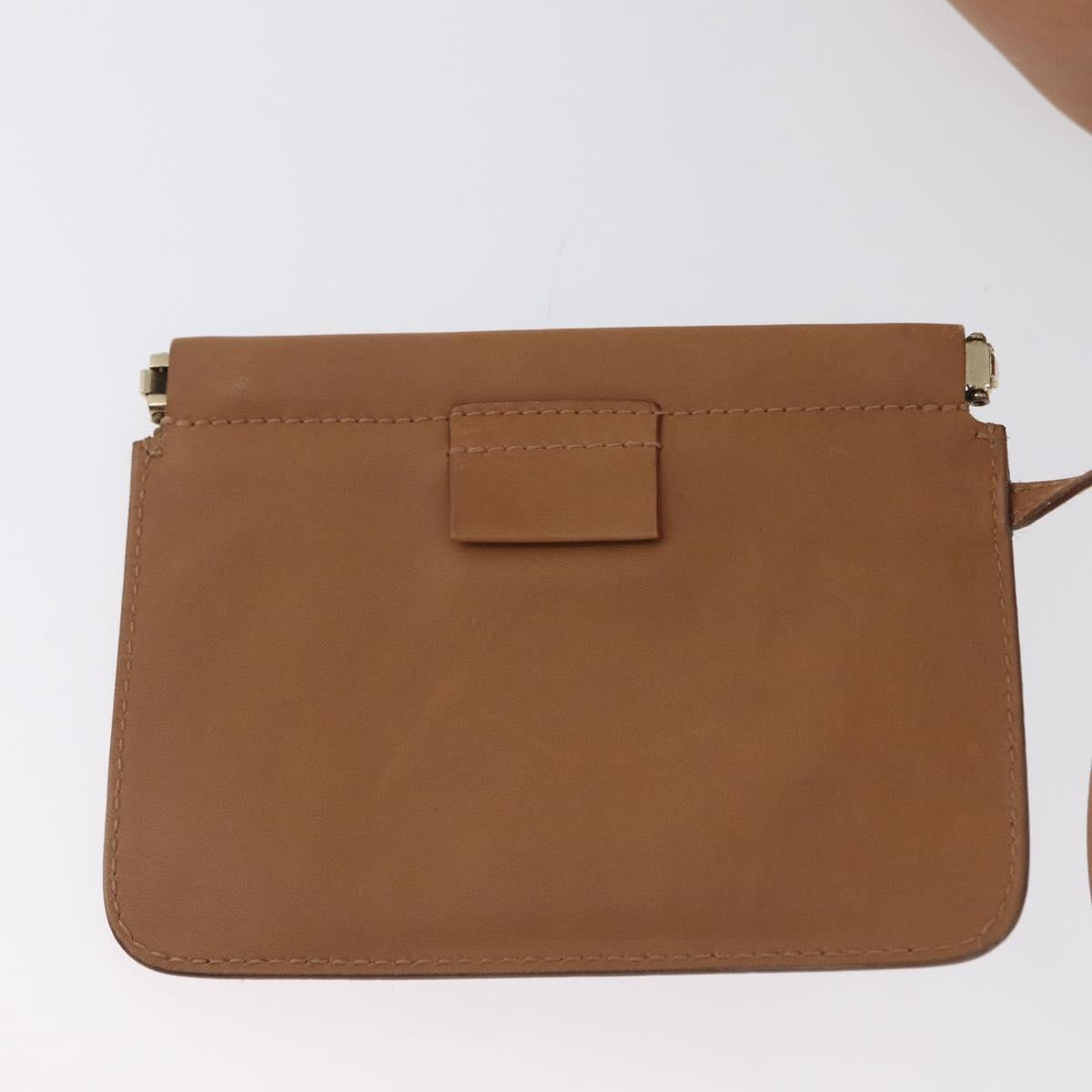 GUCCI Tote Bag Leather Beige 94898 Auth BSZ157