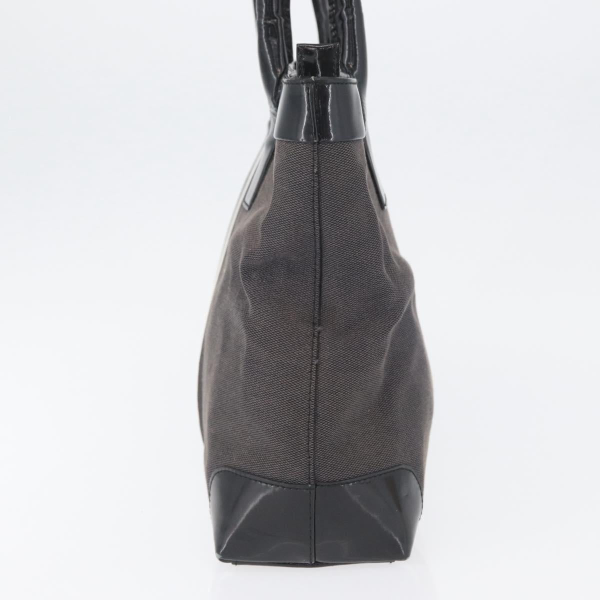 GUCCI Tote Bag Canvas Black Gold 002 1119 Auth BSZ162
