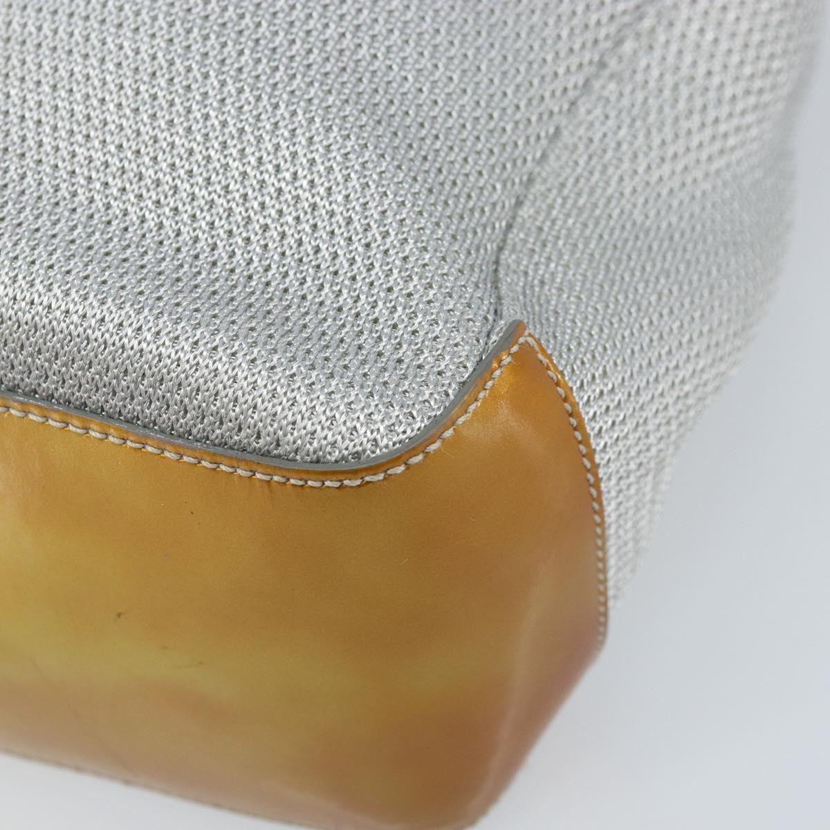 PRADA Sports Hand Bag Nylon Silver Auth BSZ195